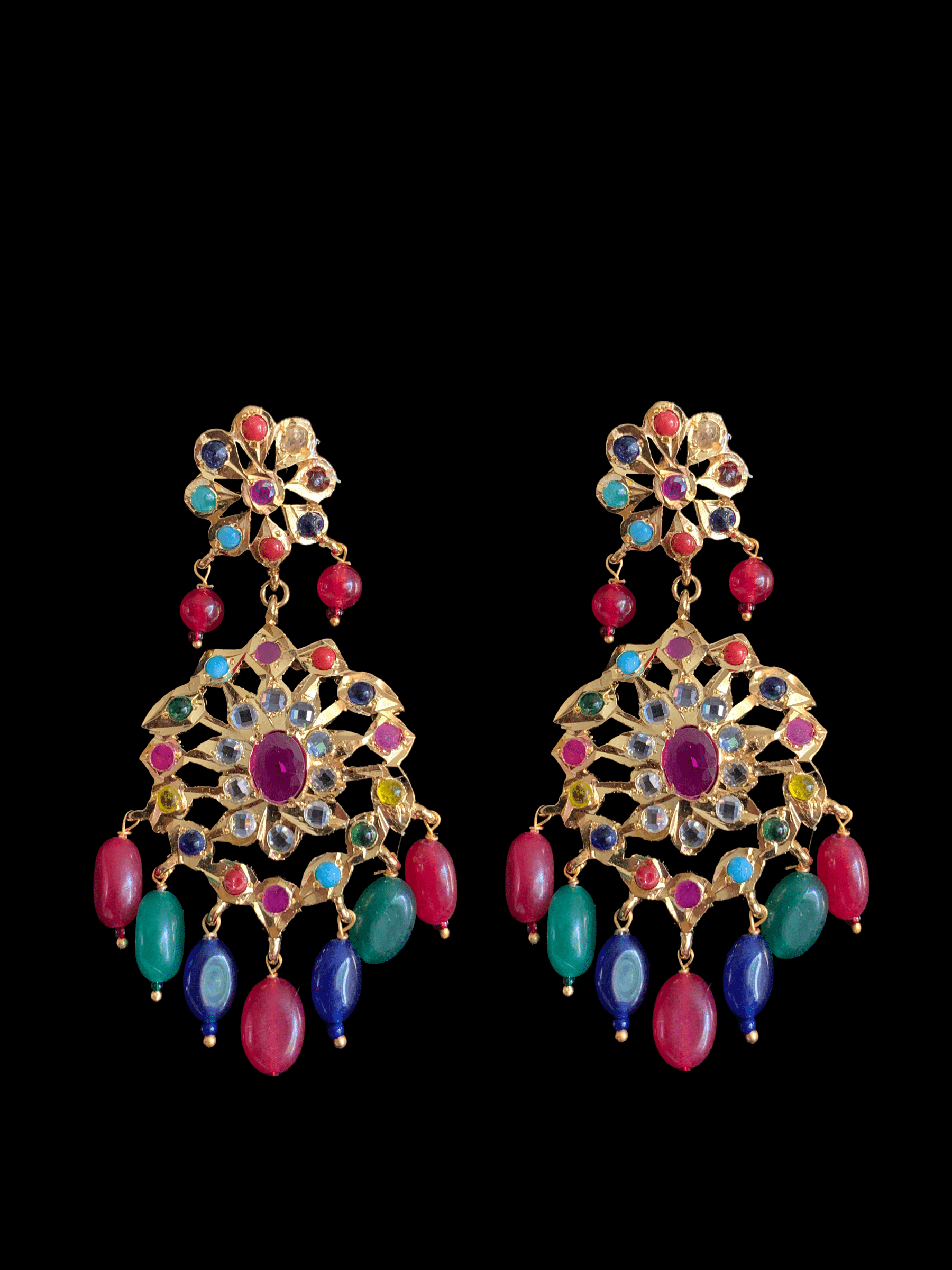 LN99 Namita Rani haar in navratan ( READY TO SHIP)