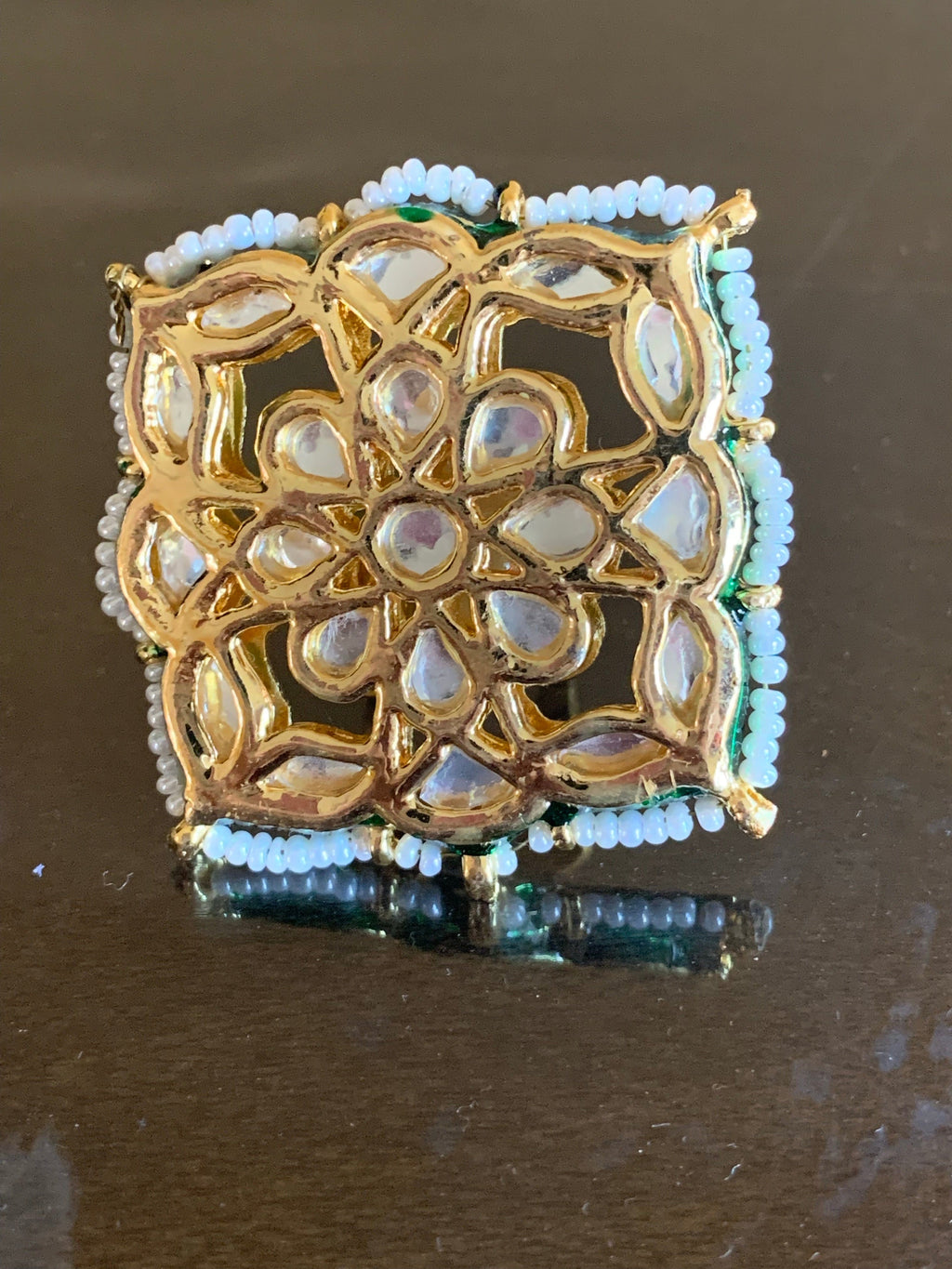 DJR13 Kundan statement ring ( READY TO SHIP)