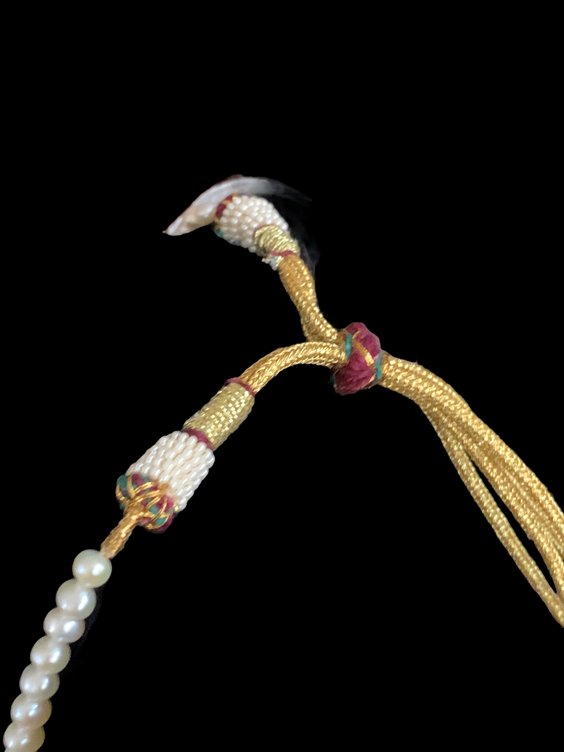 ZAFRIN gold plated silver necklace set in fresh water pearls ( SHIPS IN 4 WEEKS )