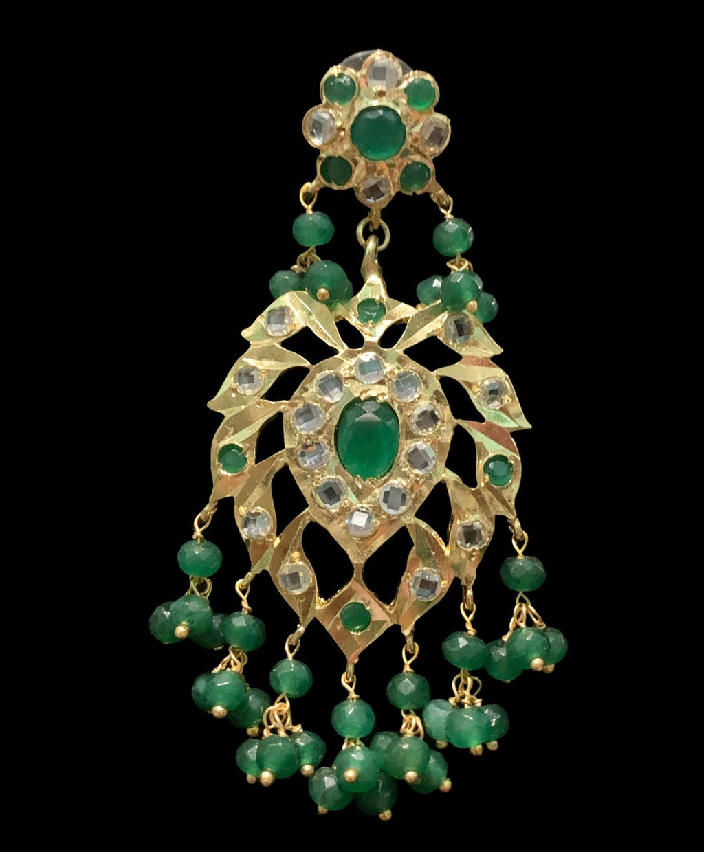 LN52  Tanmayee bridal multistranded necklace with earrings( SHIPS IN 4 WEEKS  )