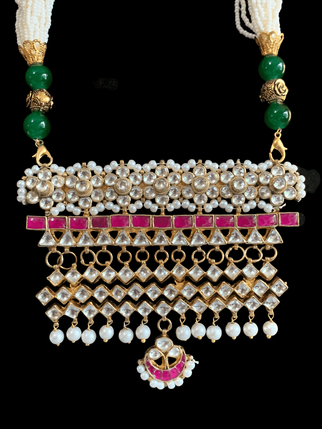 PS325 pachi kundan pendant set ( READY TO SHIP)
