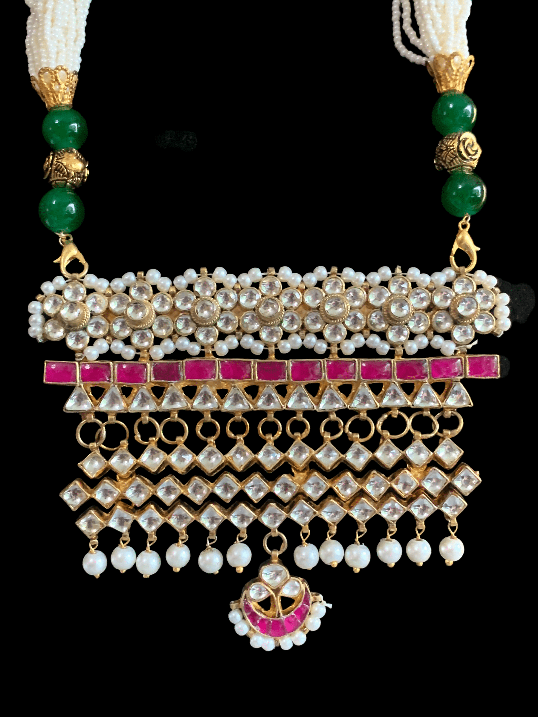 PS325 pachi kundan pendant set ( READY TO SHIP)