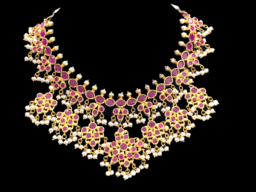 NS333 zyva fresh water pearl necklace with earrings ( READY TO SHIP )