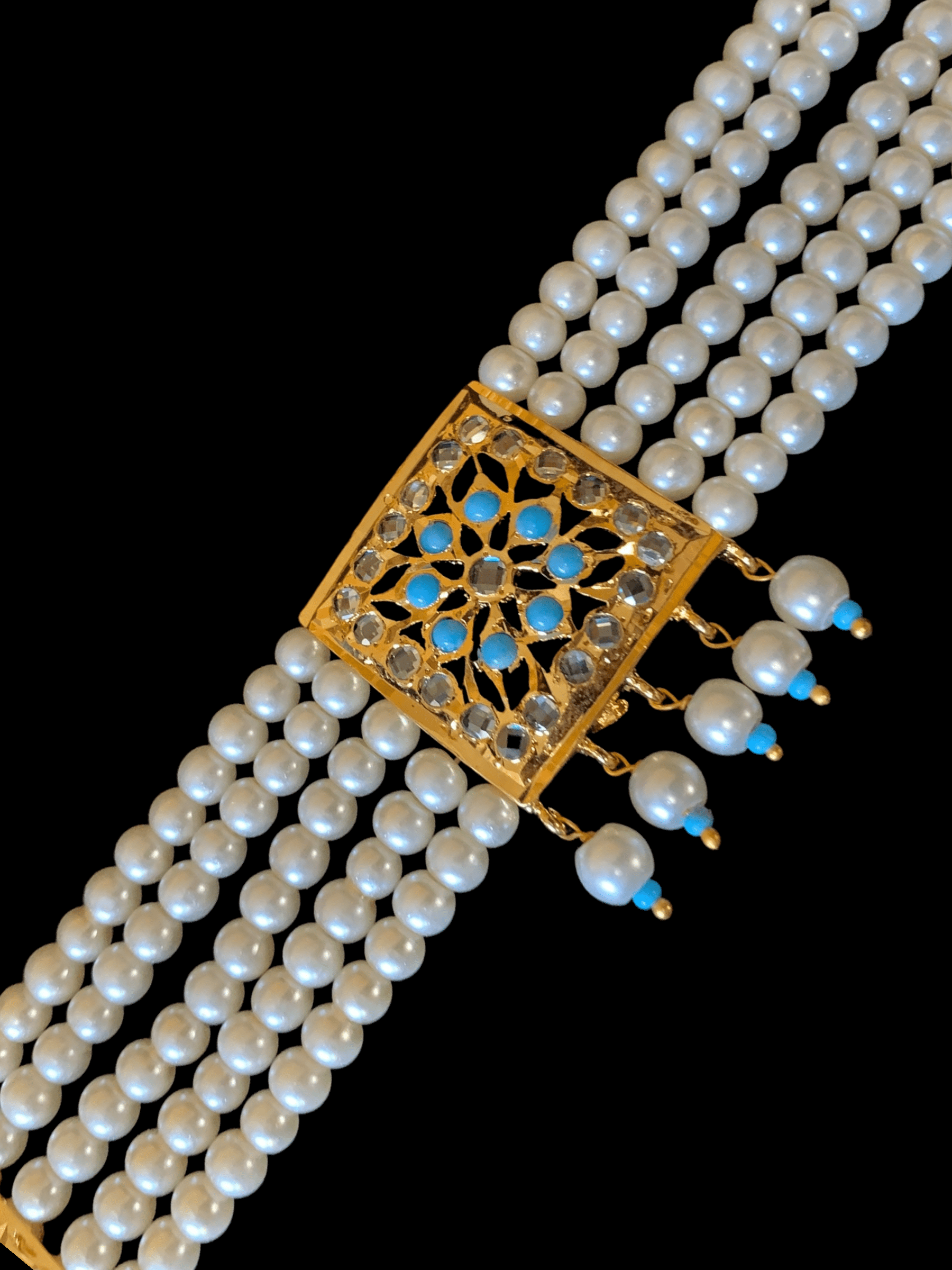 B73 Ariha  pearl bracelet - feroza     ( READY TO SHIP )