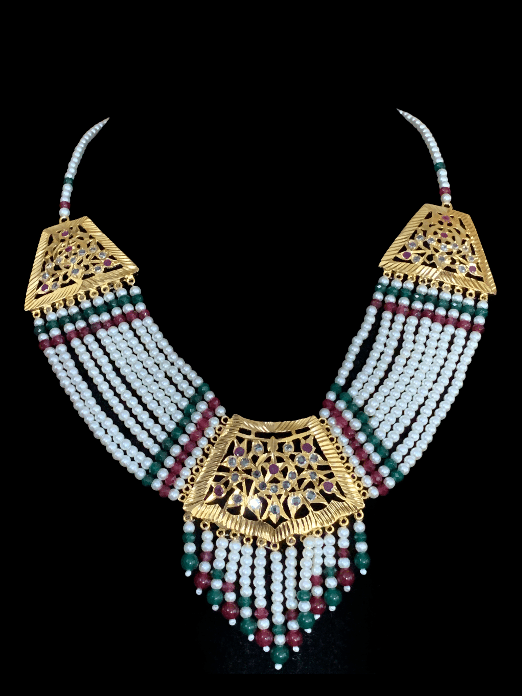 BR83 Aabha hyderabadi bridal set ( READY TO SHIP)