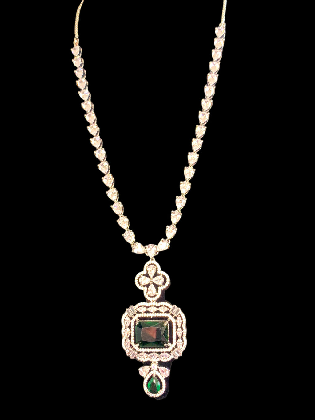 NS501 MISHA silver plated necklace with earrings ( READY TO SHIP )