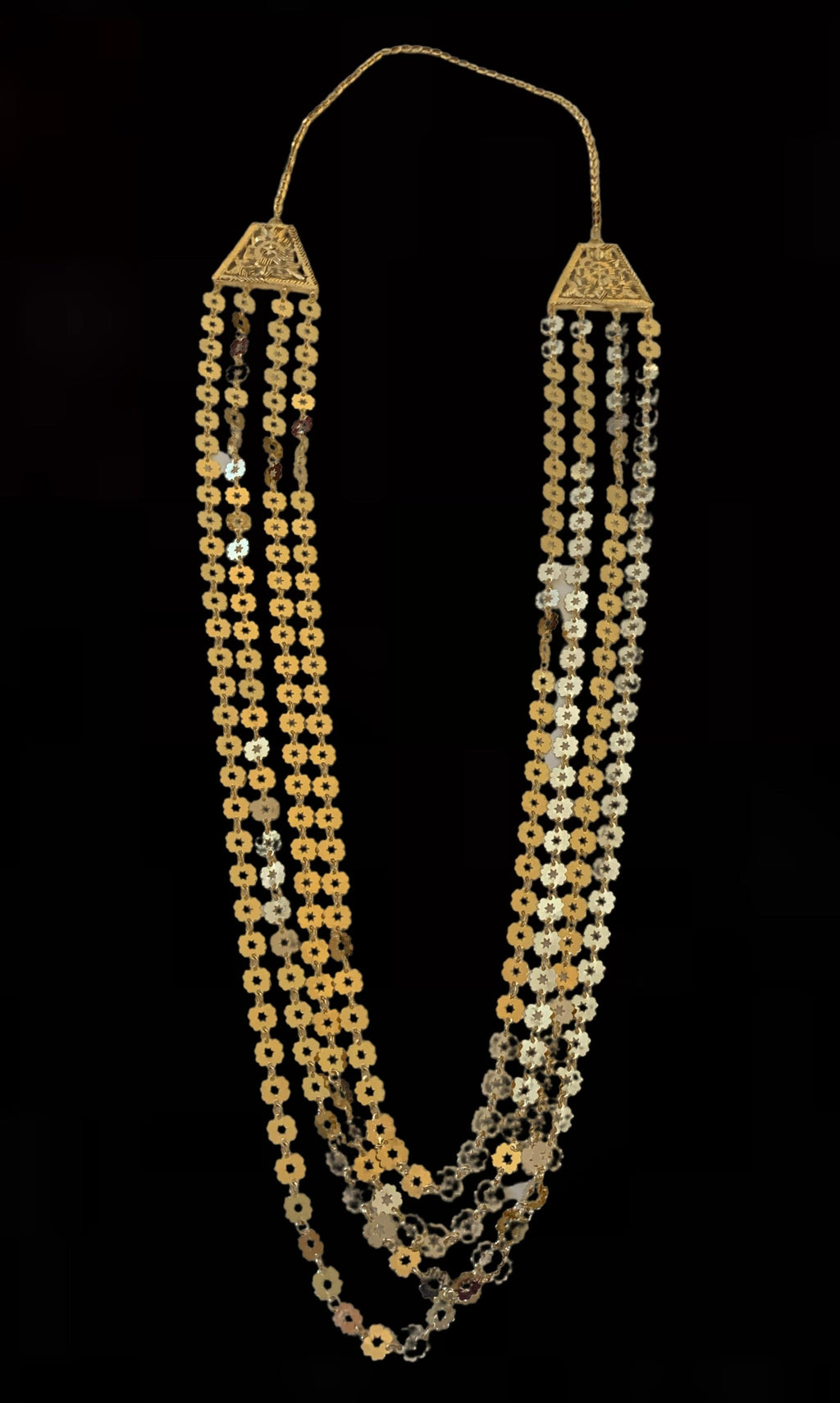 LN98 Chandan haar necklace  in gold plating  ( SHIPS IN 4 WEEKS )
