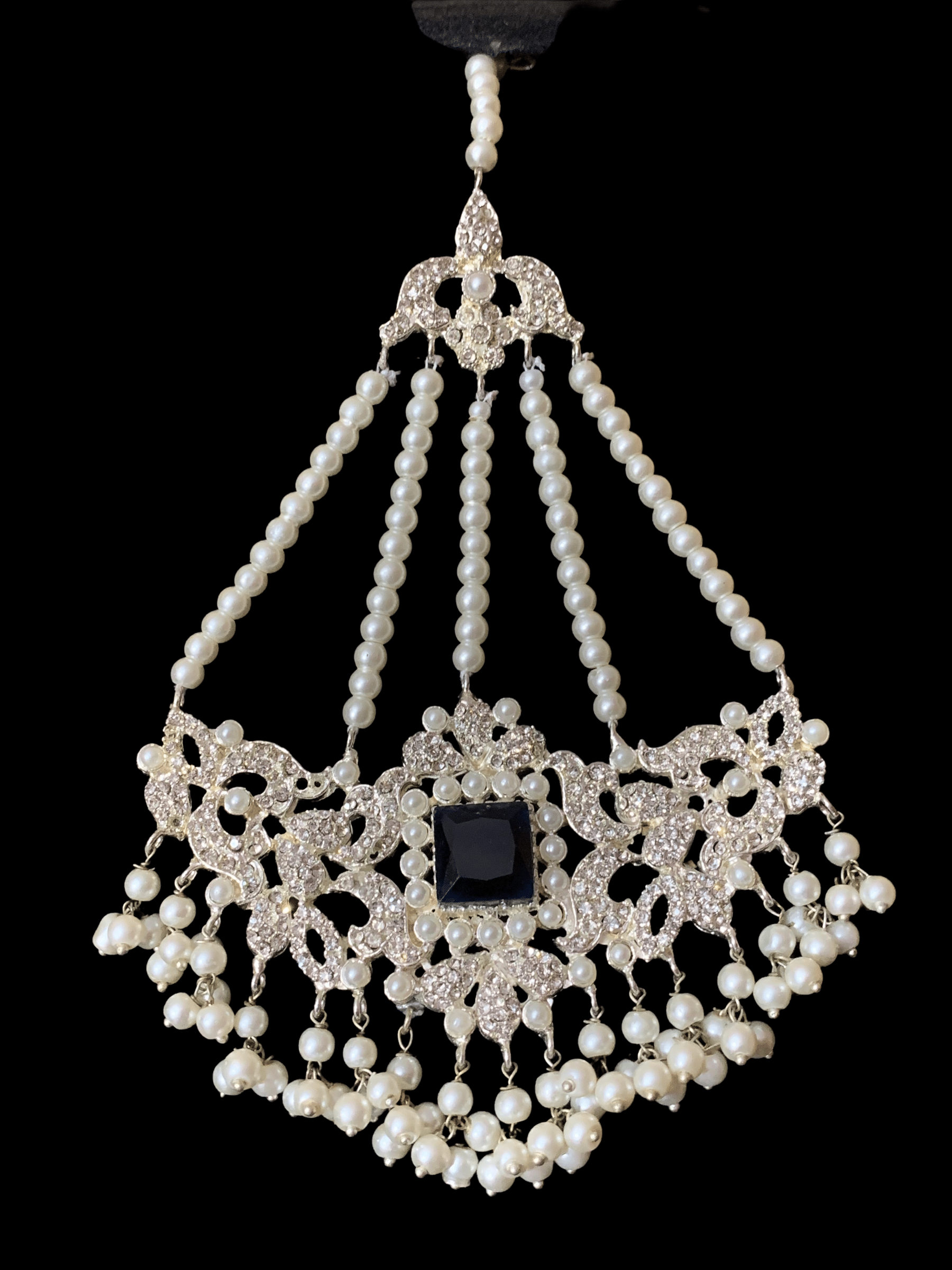 BR14 Anisa pakistani bridal set in sapphire blue (SHIPS IN 2 WEEKS )