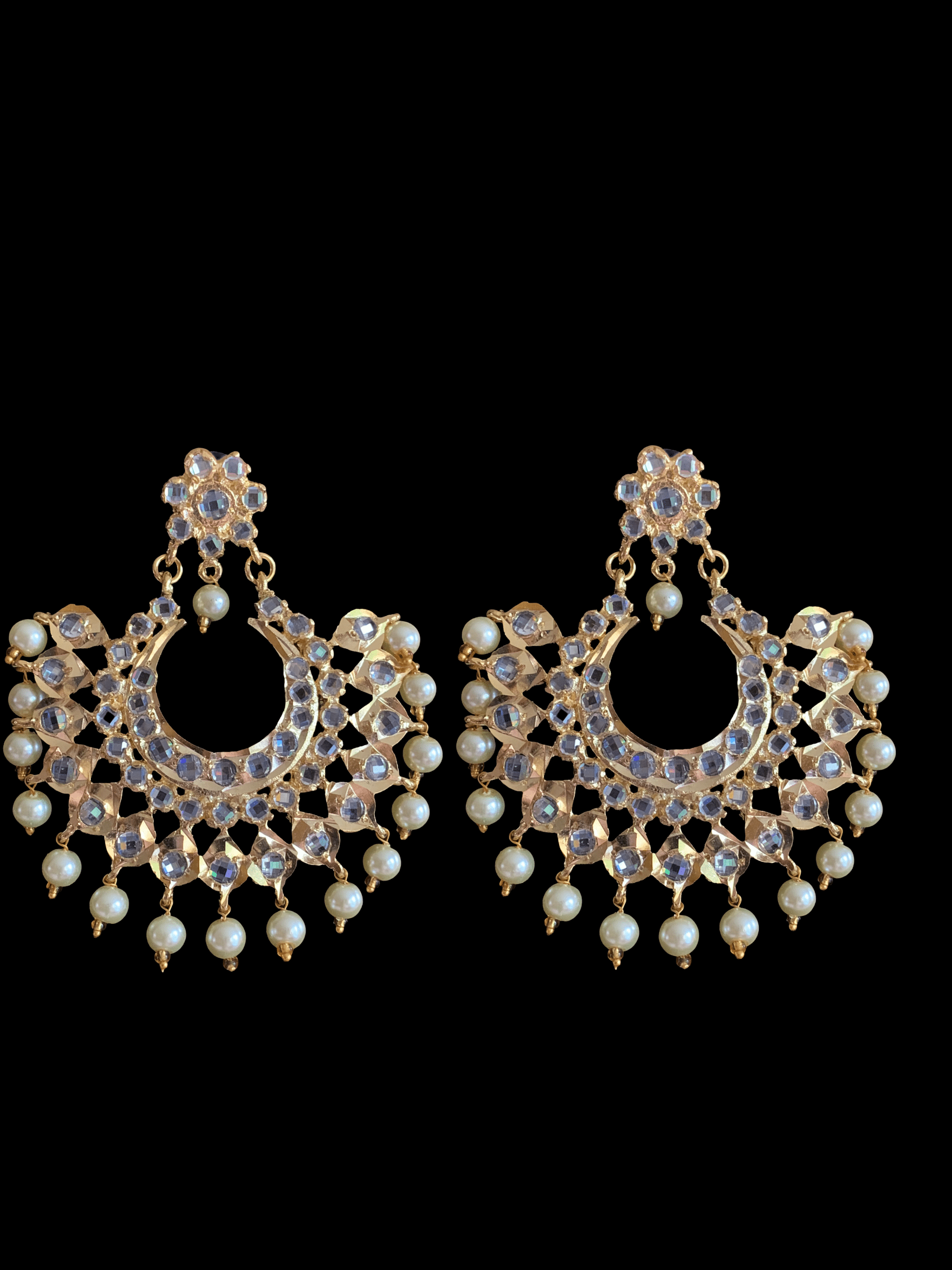 NS511 Aleeza necklace  set - golden pearls   (SHIPS IN 4 WEEKS )