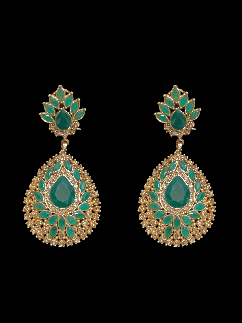 NS86 Rabeta necklace set- green   (READY TO SHIP)