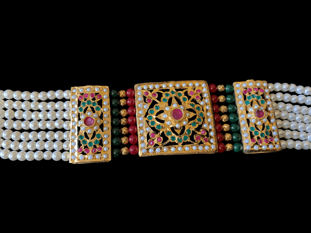 B65 Saira Jadau bracelet in ruby green (READY TO SHIP)
