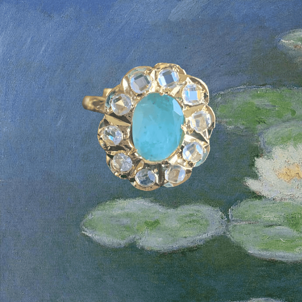 DJR64  Hyderabadi emerald   ring ( READY TO SHIP )