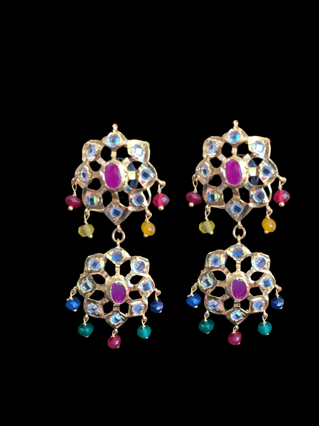 SAT40 Joana Multicolor bead  satlada ,navratan ( READY TO SHIP )