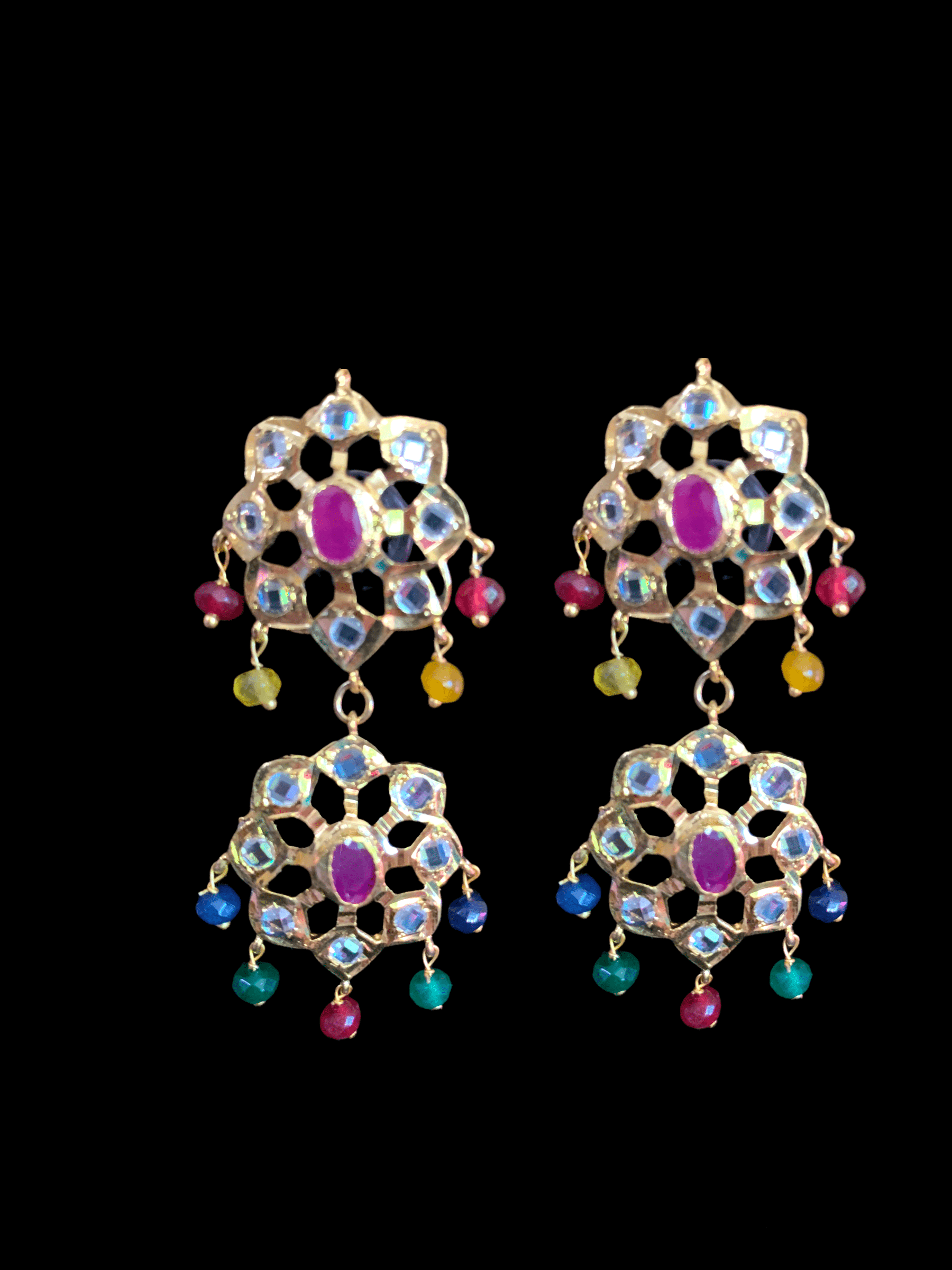 SAT40 Joana Multicolor bead  satlada ,navratan ( READY TO SHIP )