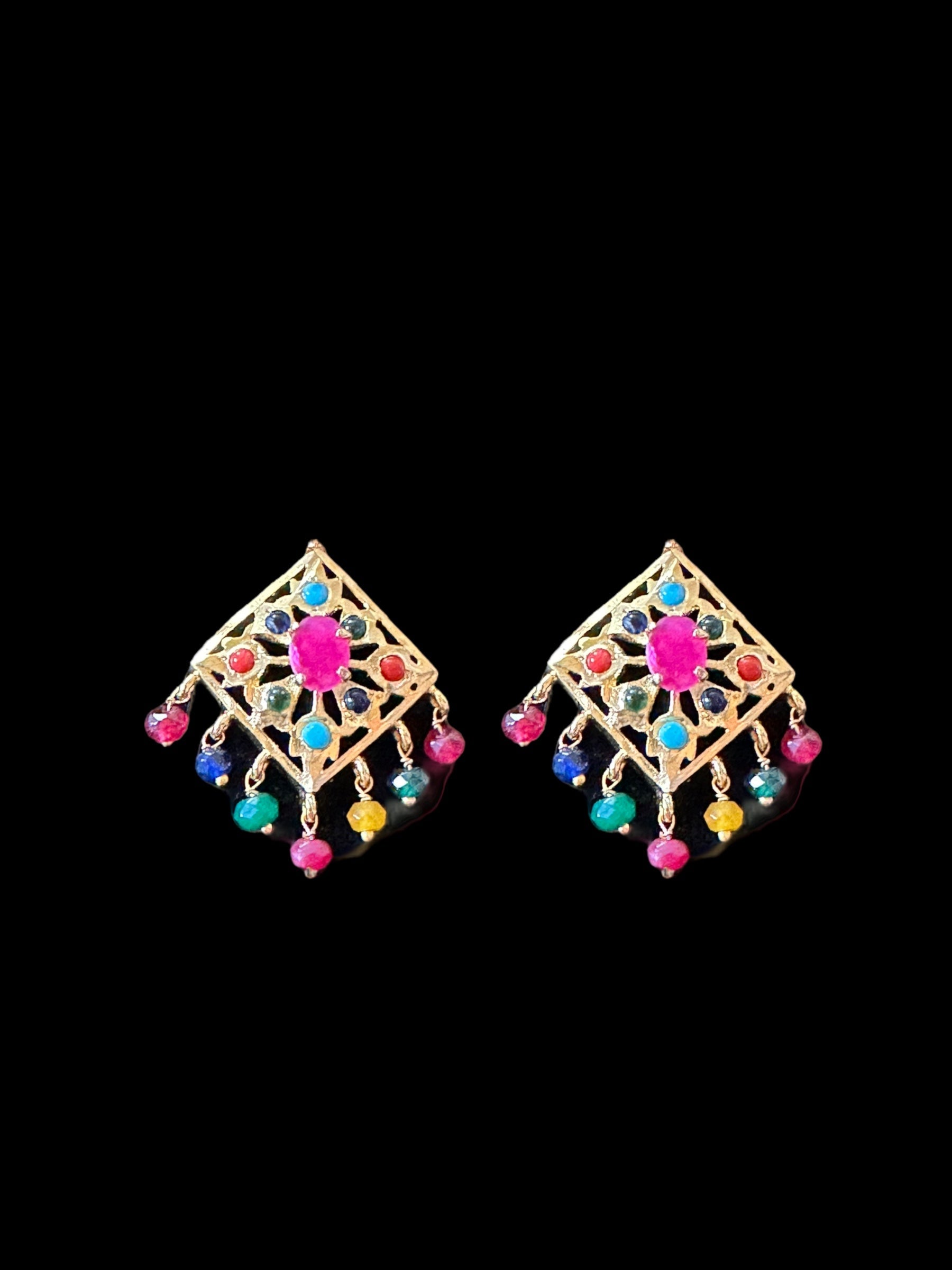 C276 Anushay navratan choker with earrings ( READY TO SHIP)