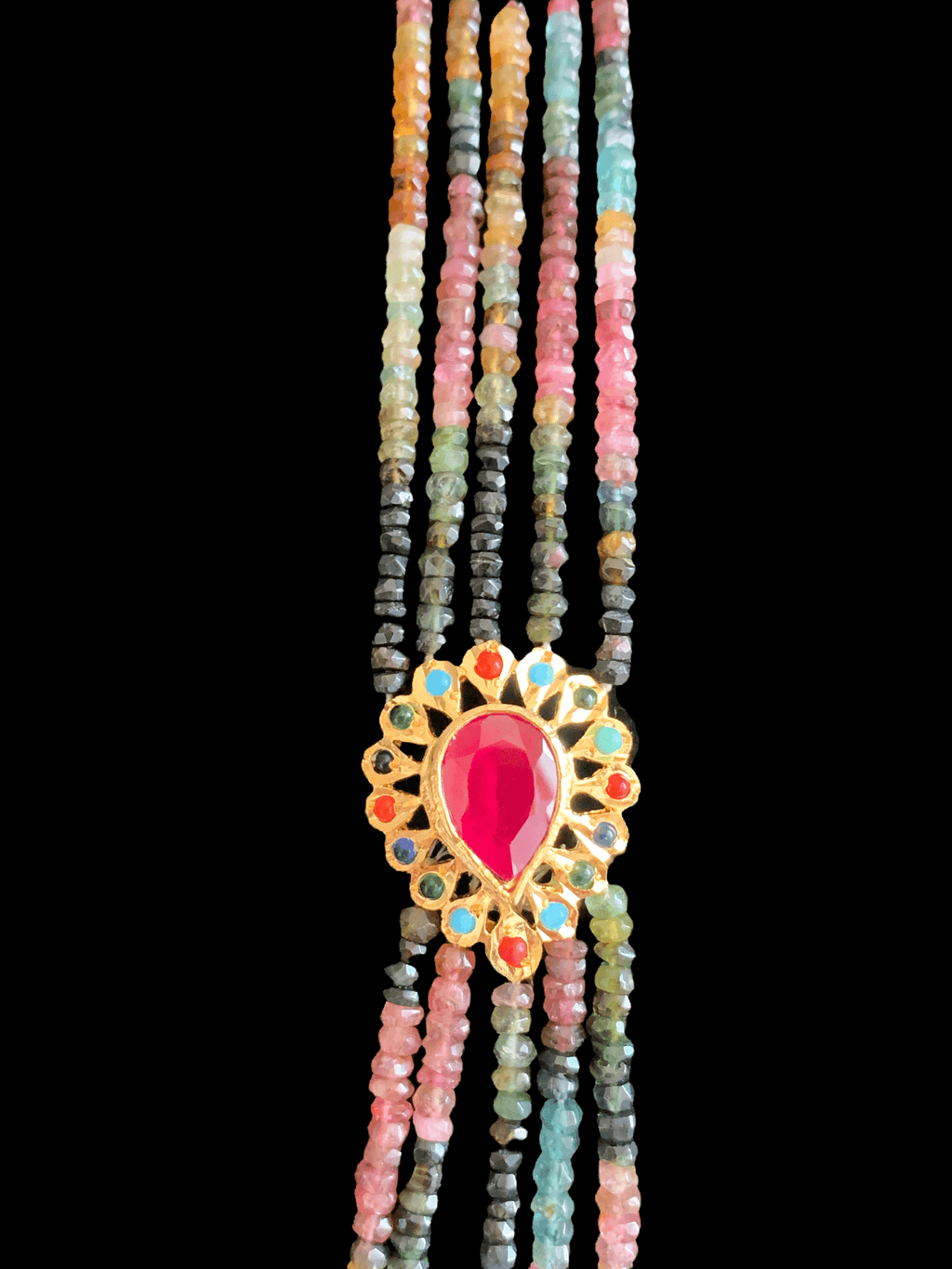 Rachel rani haar in natural beads ( SHIPS IN 4 WEEKS )