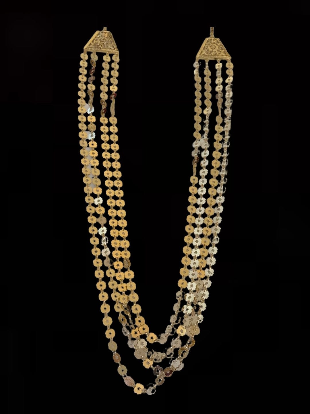LN98 Chandan haar necklace  in gold plating  ( SHIPS IN 4 WEEKS )