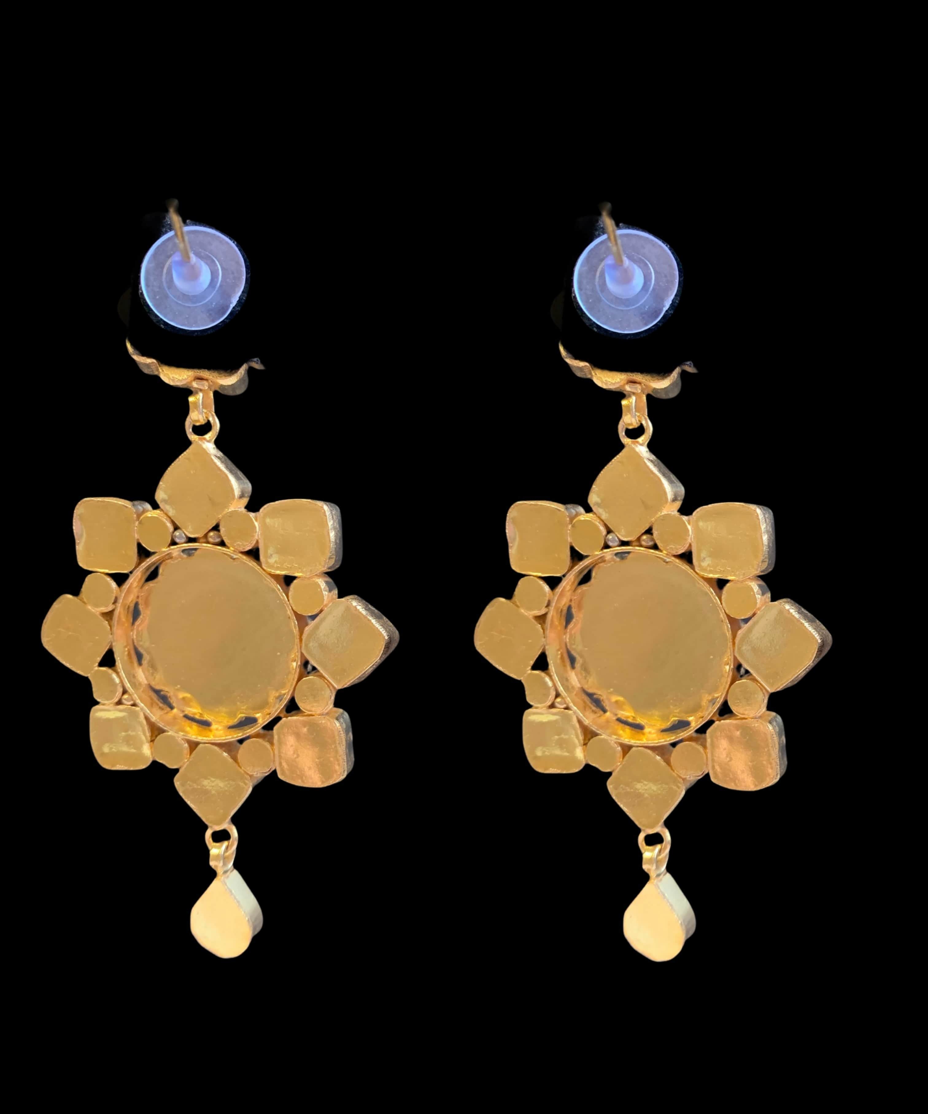 DER250 Samaa kundan earrings ( READY TO SHIP )