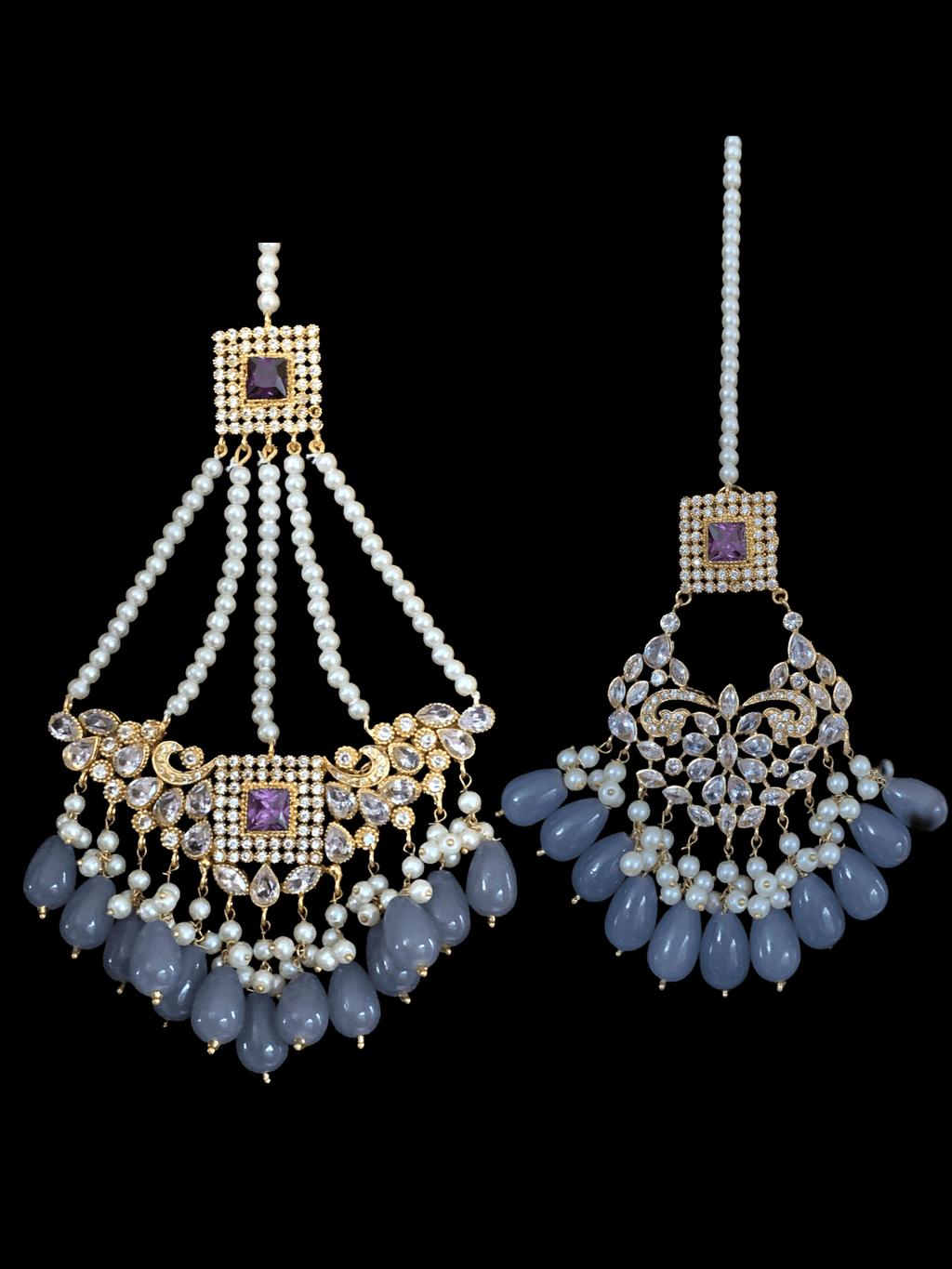 BR51 Aima  choker set (amethyst) (SHIPS IN 3 WEEKS )