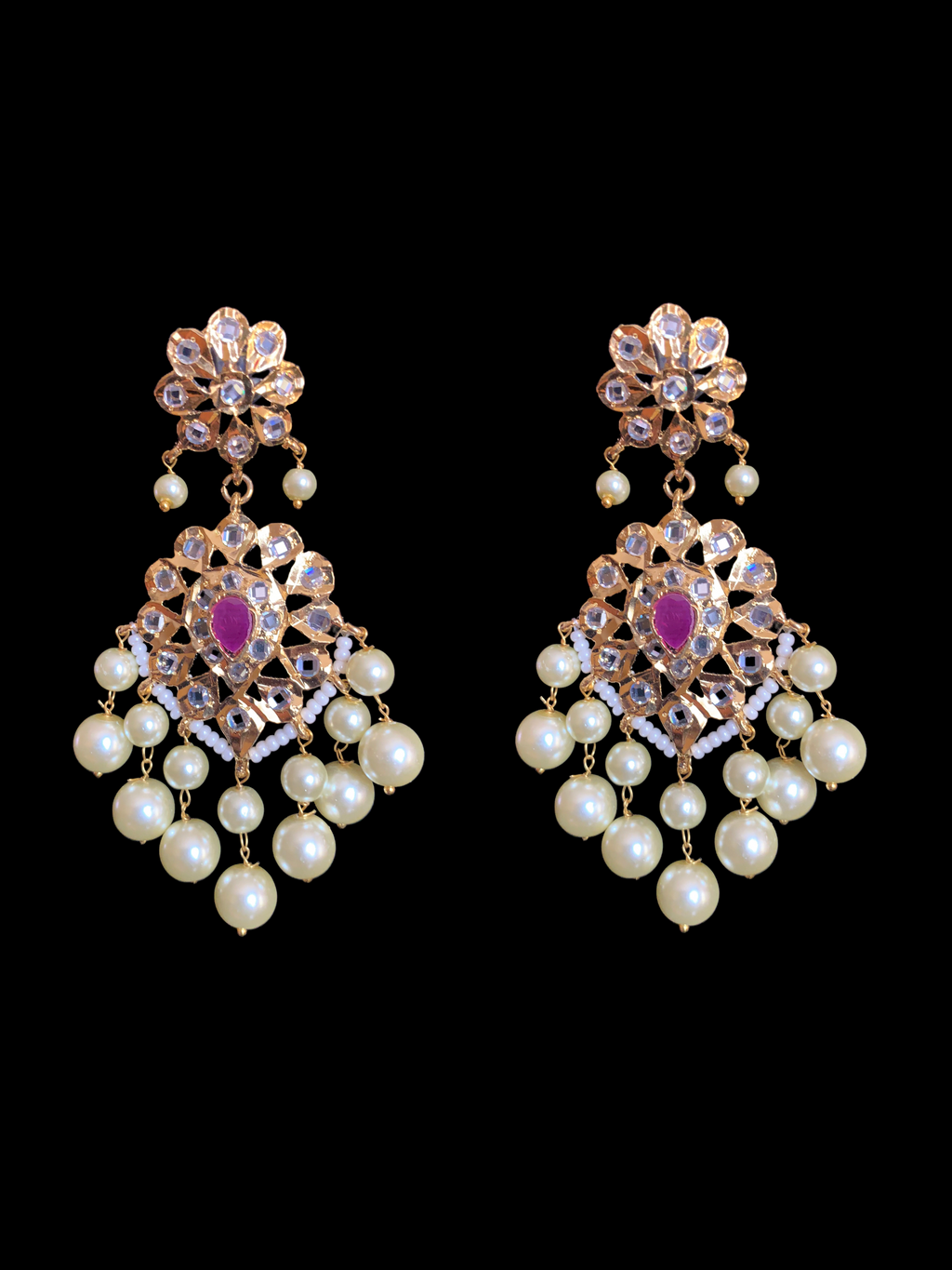 C203 Shaburi gold plated Hyderabadi choker with earrings ( READY TO SHIP)