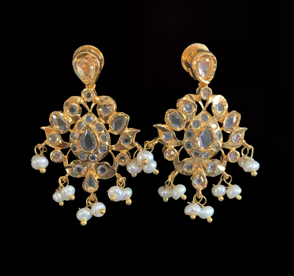 PS512 Hania hyderabadi pendant set in ruby with earrings  ( READY TO SHIP )