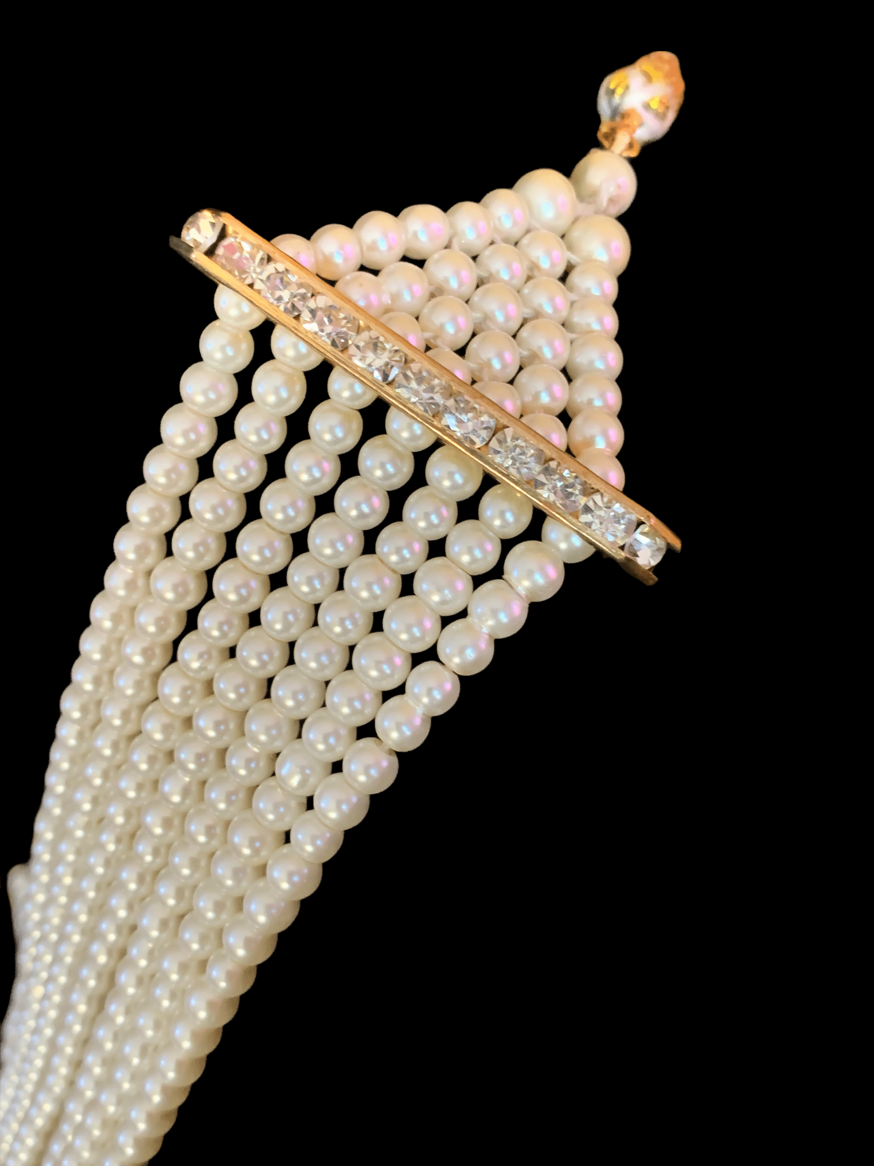 LN73  Shikha Thapa kundan necklace with earrings (SHIPS IN 4 WEEKS )