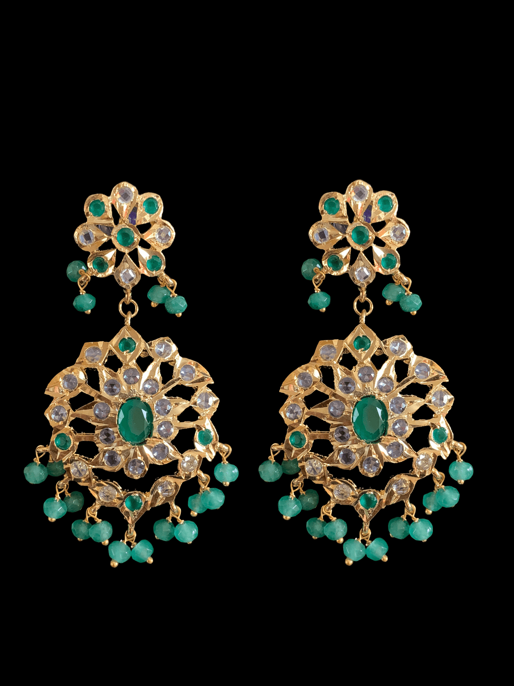 LN63 Namita rani haar in light green beads ( READY TO SHIP )