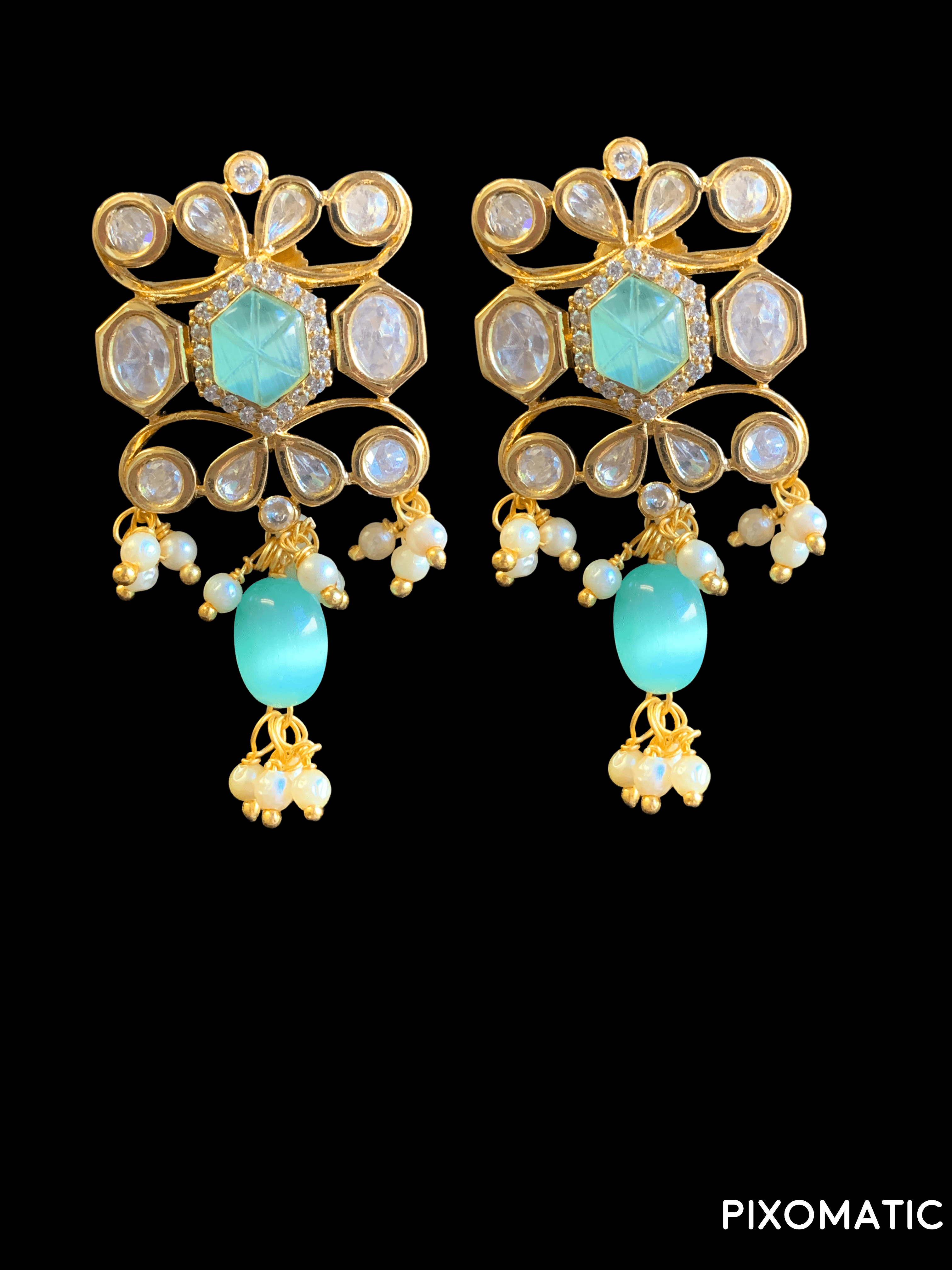 Vedika polki choker in mint green    ( READY TO SHIP)