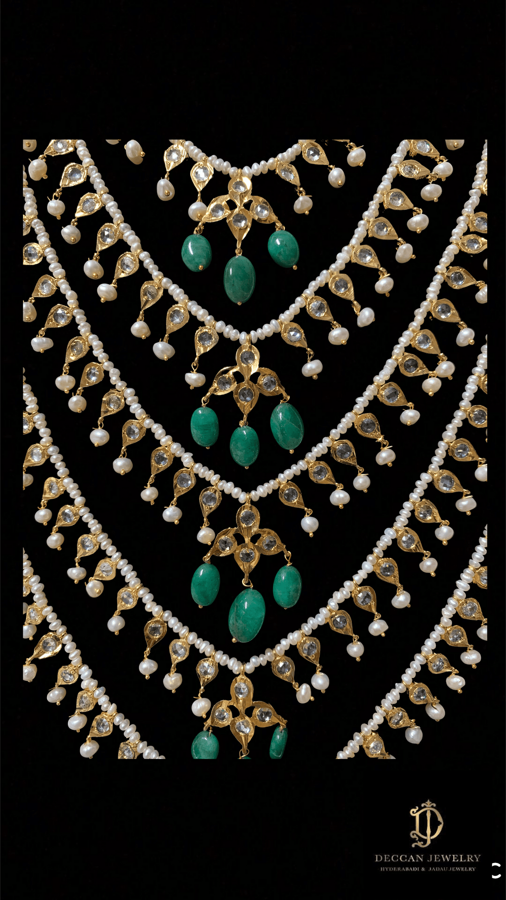 SAT15 Insia Bridal satlada in fresh water pearls ( READY TO SHIP )