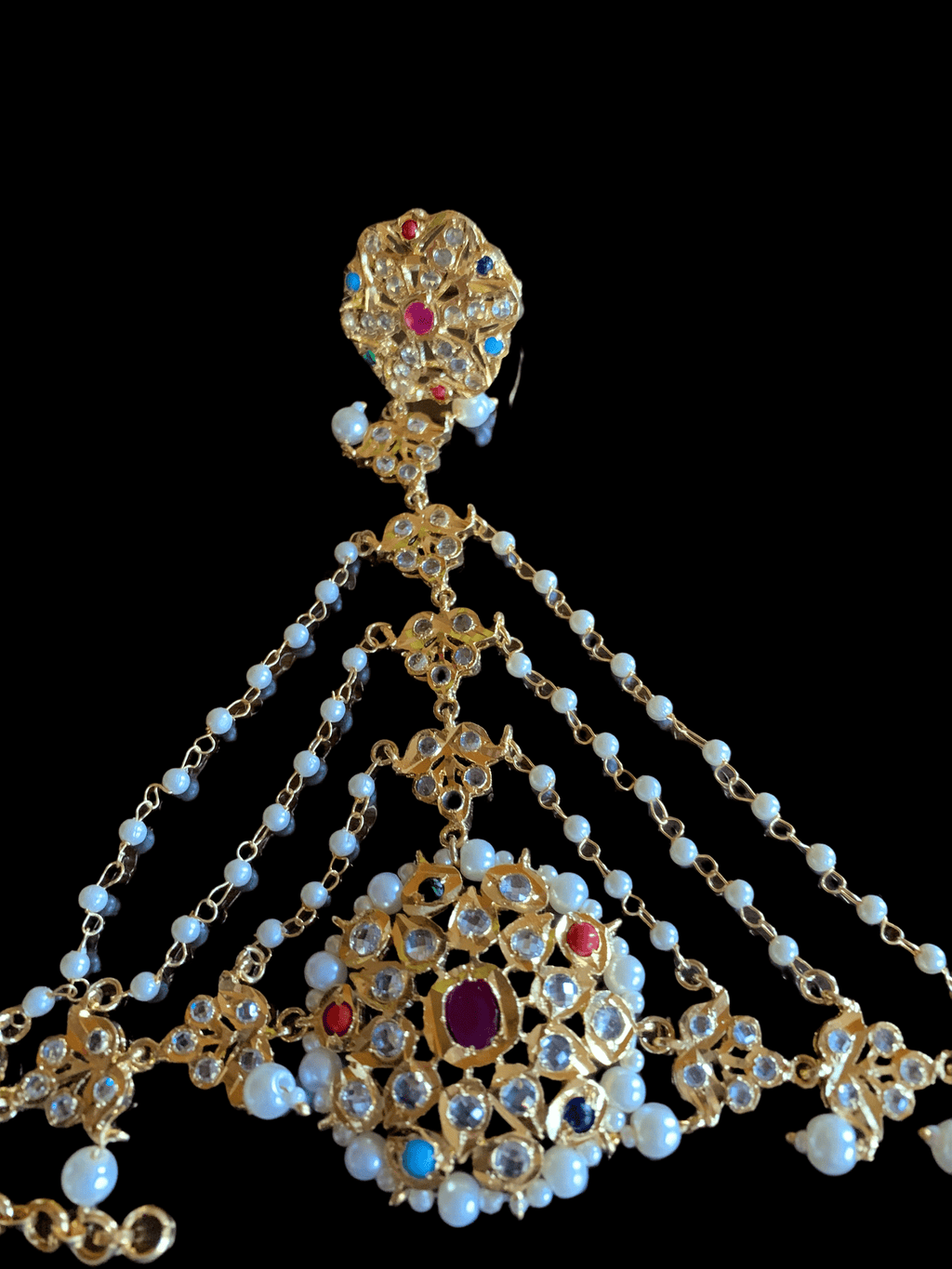 HP10 Ronak haath phool - ONE PAIR ( navratan  ) (SHIPS IN 4 WEEKS  )