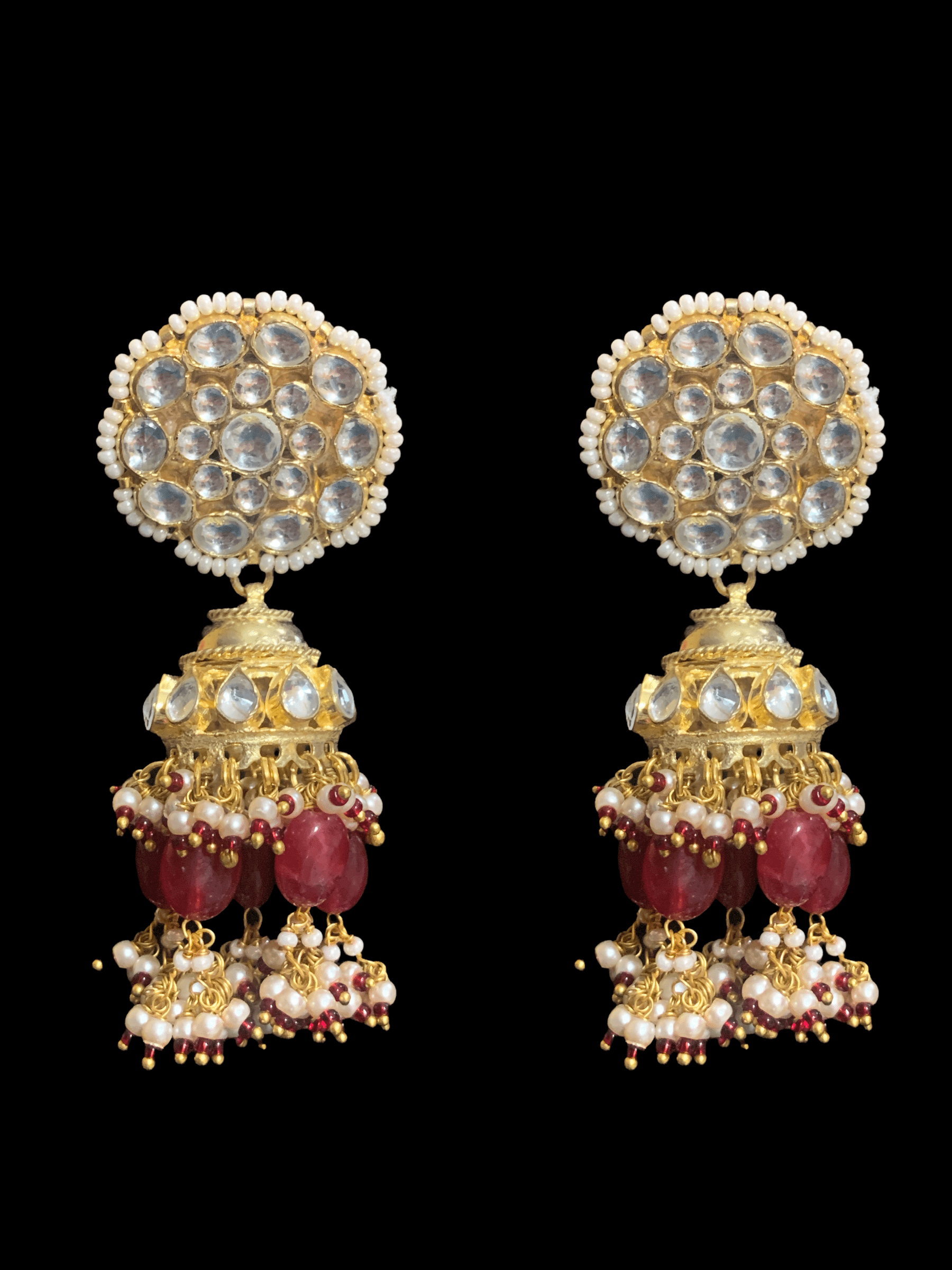 BR4 Khushboo kundan bridal set - ruby ( SHIPS IN 1 WEEK )