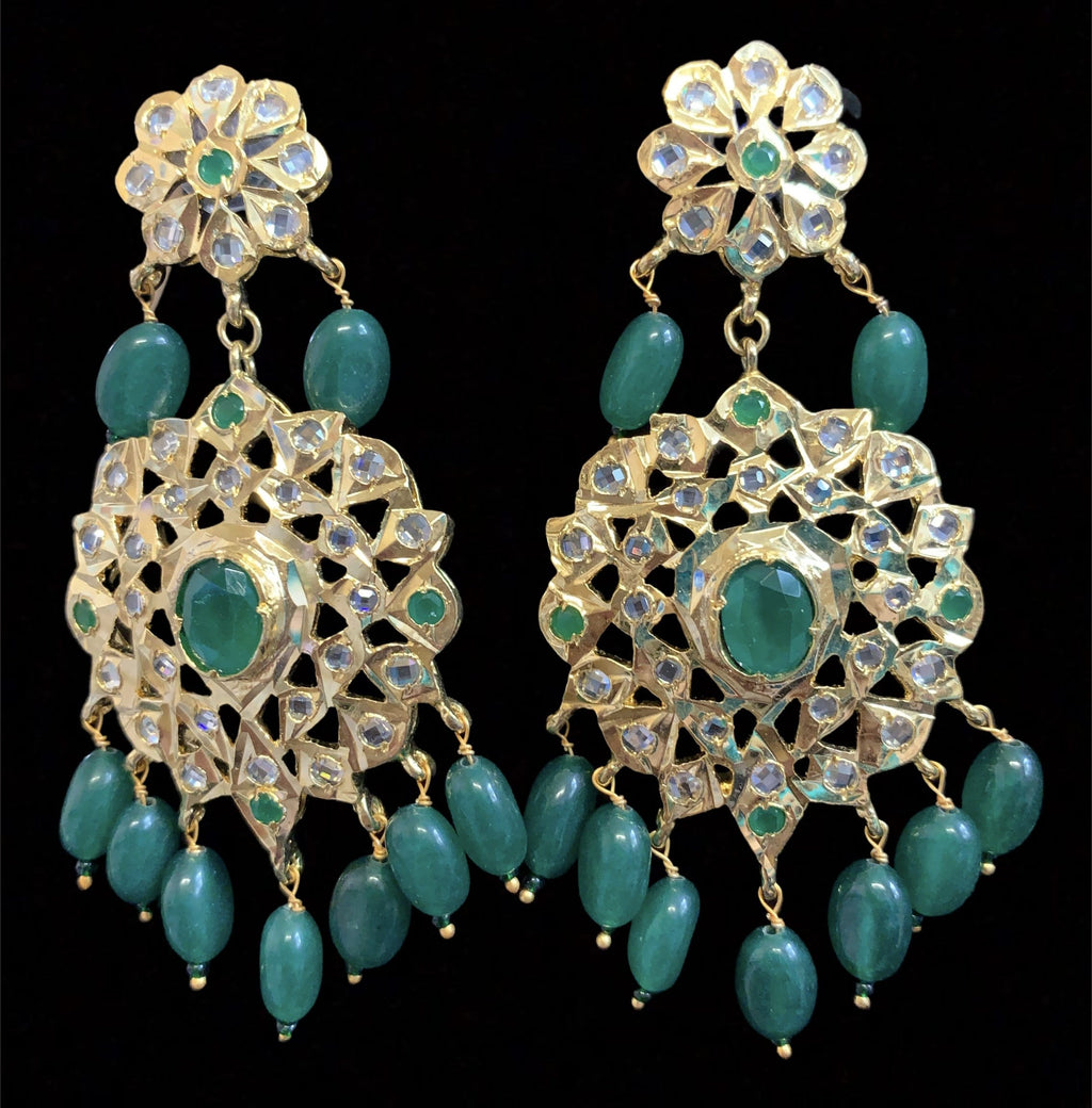 LN43 Asif jaahi haar in green  ( SHIPS IN 2 WEEKS  )