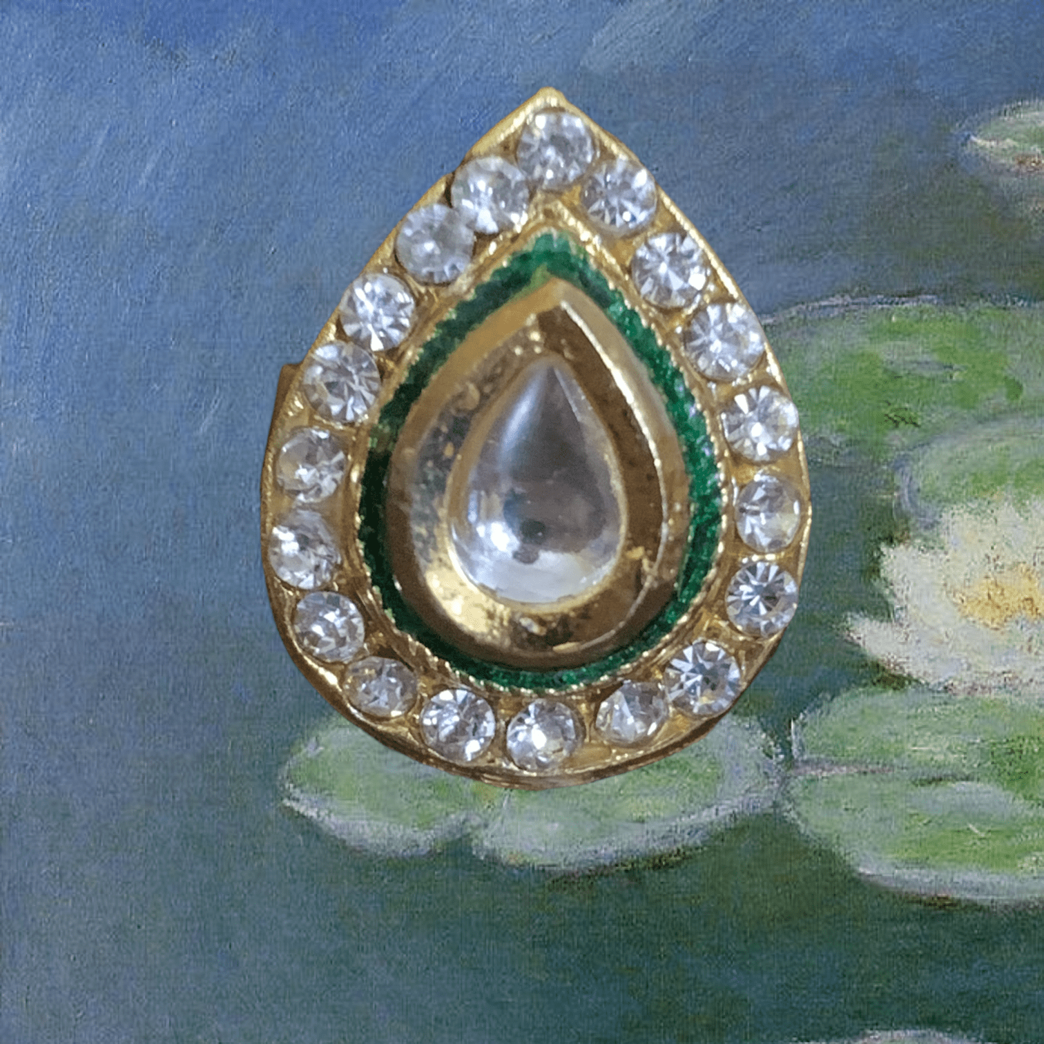 DJR72 Kundan statement ring ( READY TO SHIP)