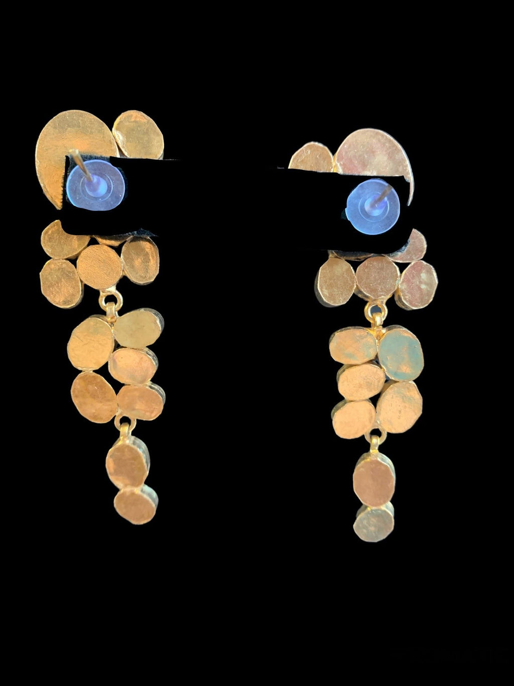 Mehnaz Turquoise long statement earrings DER17 (READY TO SHIP)