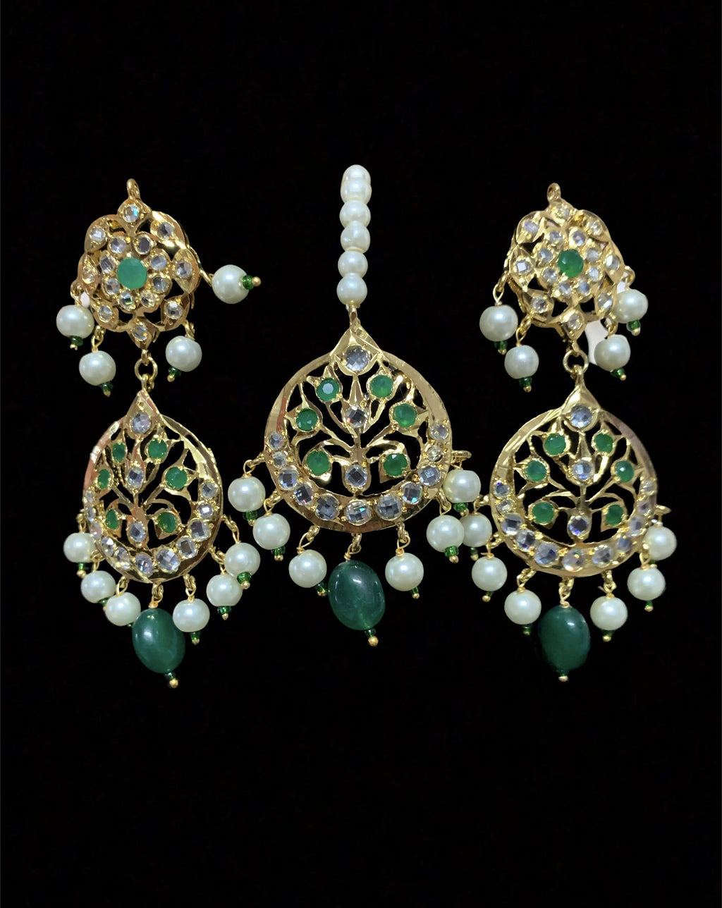 SAT19 Asmara Hyderabadi bridal satlada green ( READY TO SHIP )