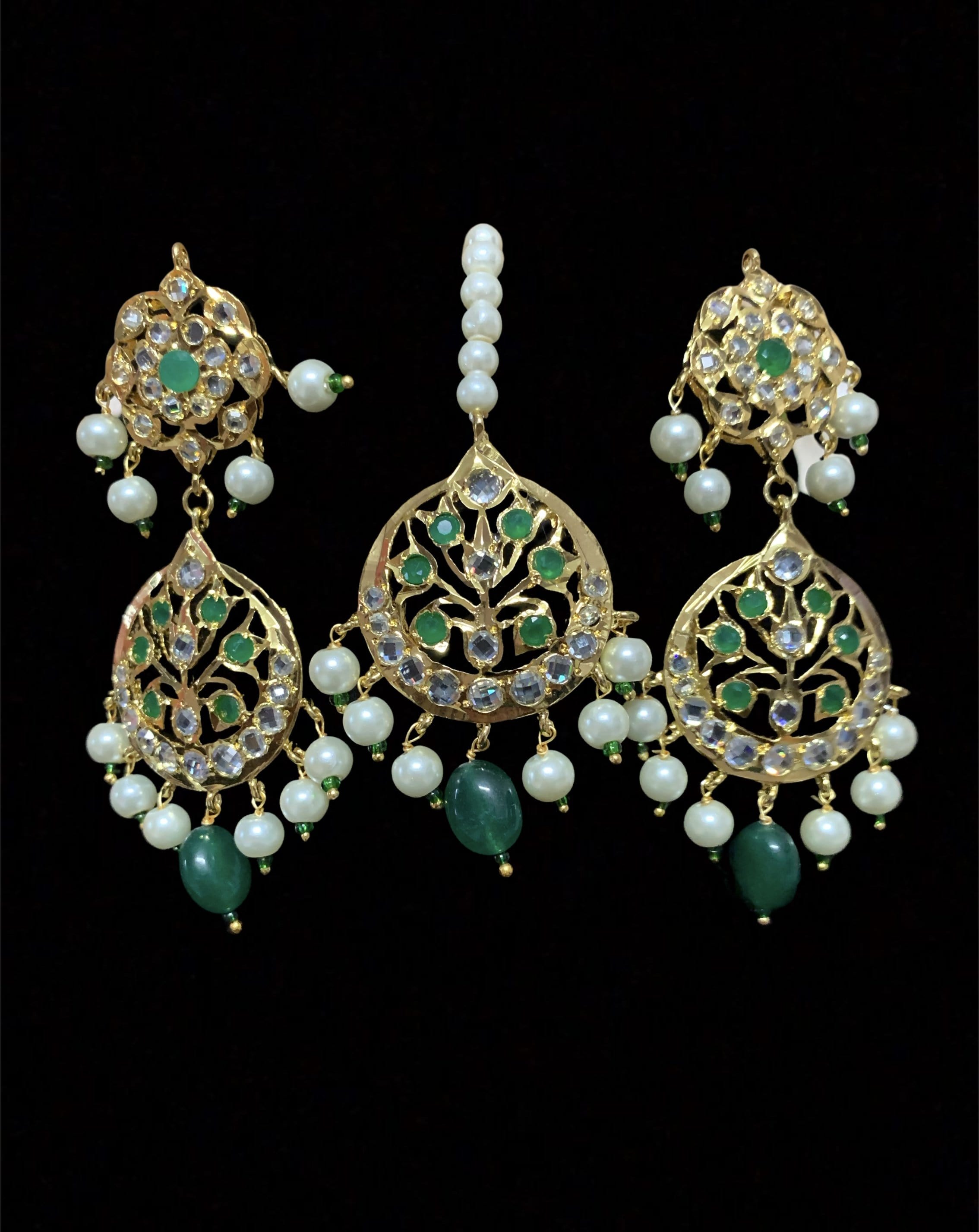 SAT19 Asmara Hyderabadi bridal satlada green ( READY TO SHIP )