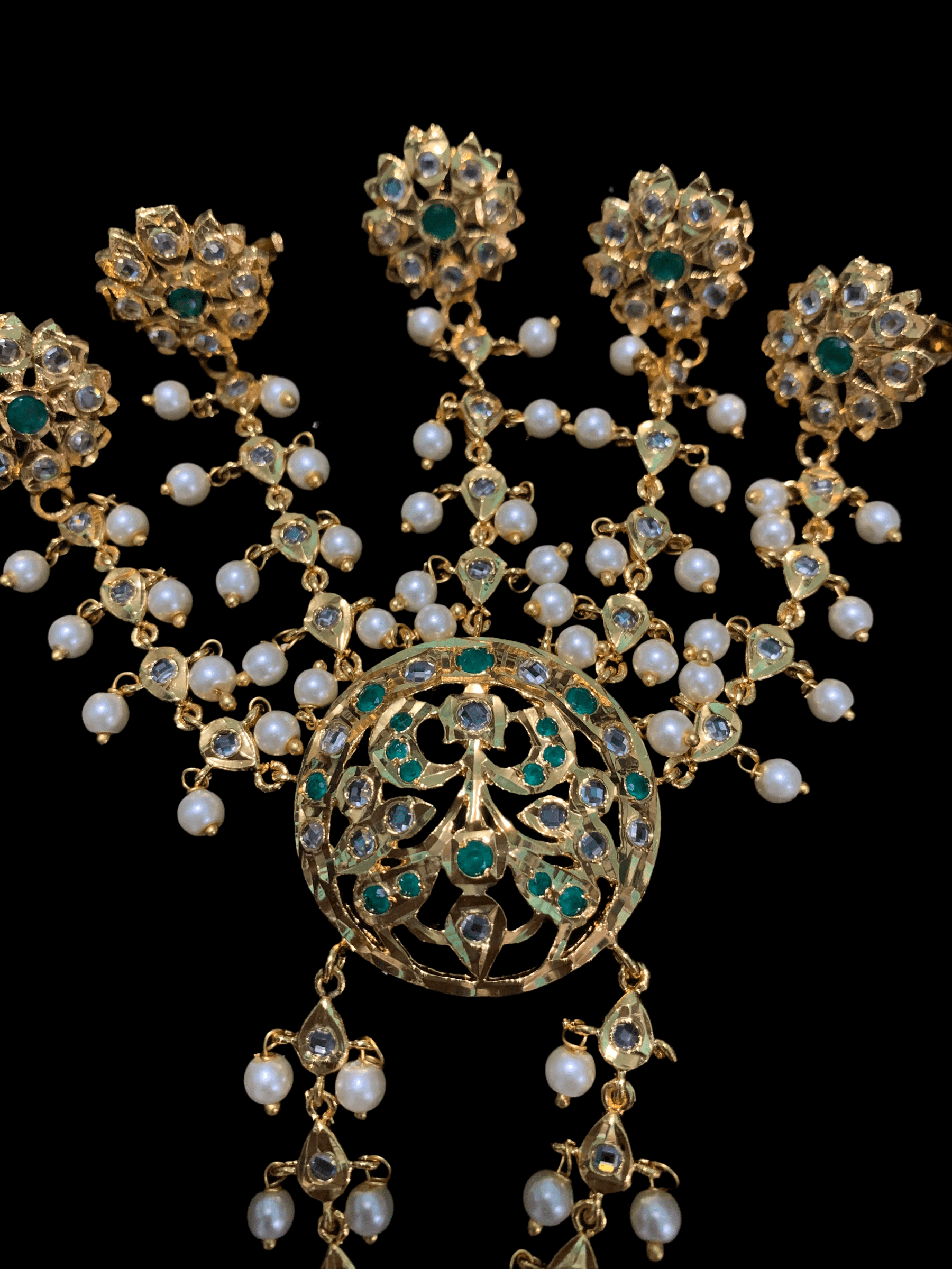 Soha haathphool - green ( one pair )  ( SHIPS IN 3 WEEKS )