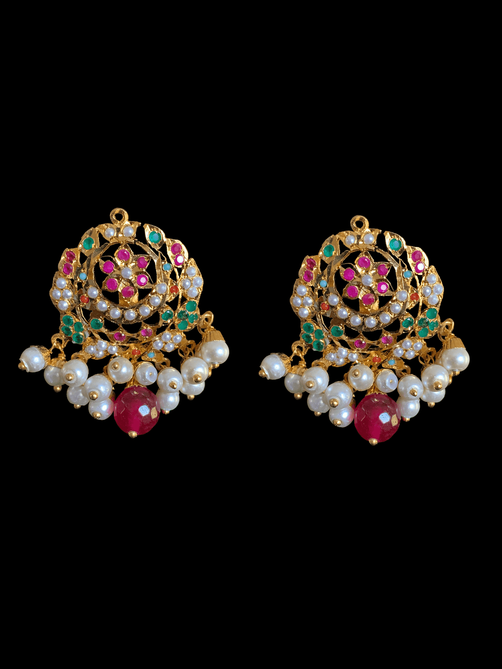 NS326 Ava short necklace set in ruby emerald  ( SHIPS IN 4 WEEKS )