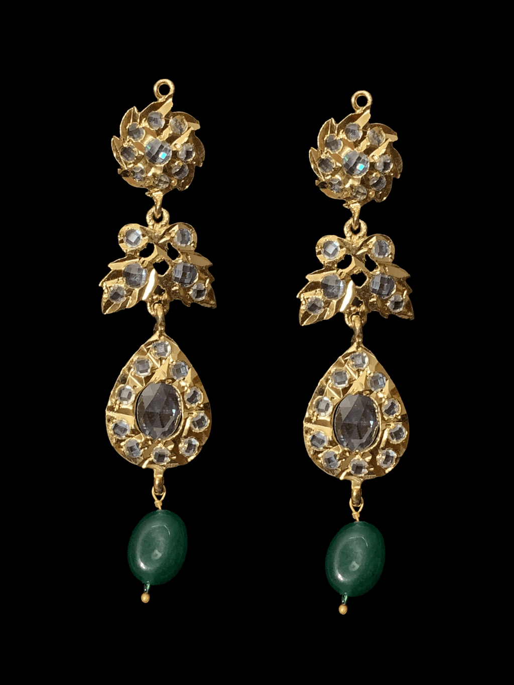 PS438 Nizami jugni pendant set in green  ( READY TO SHIP )
