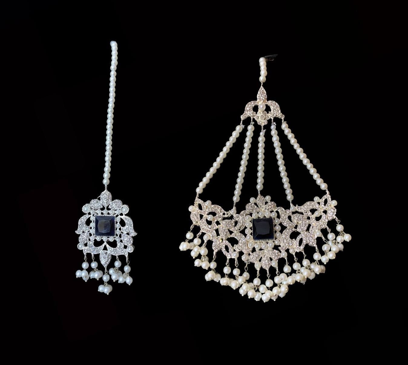 BR14 Anisa pakistani bridal set in sapphire blue (SHIPS IN 2 WEEKS )