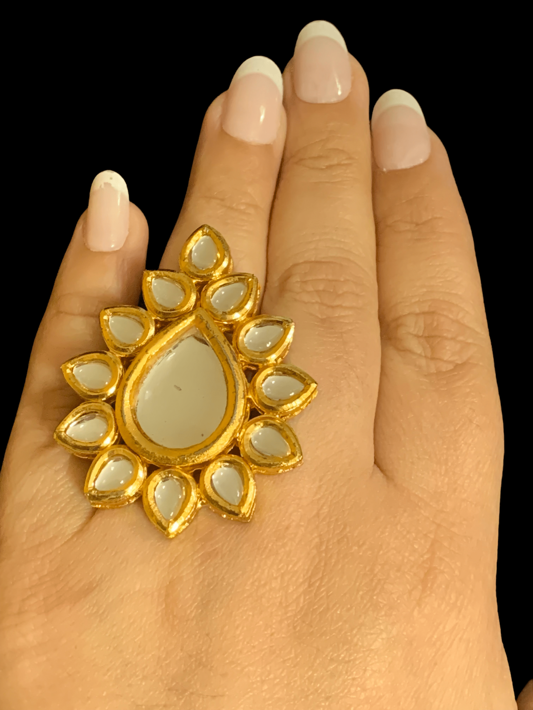 DJR16 Kundan statement ring ( READY TO SHIP)