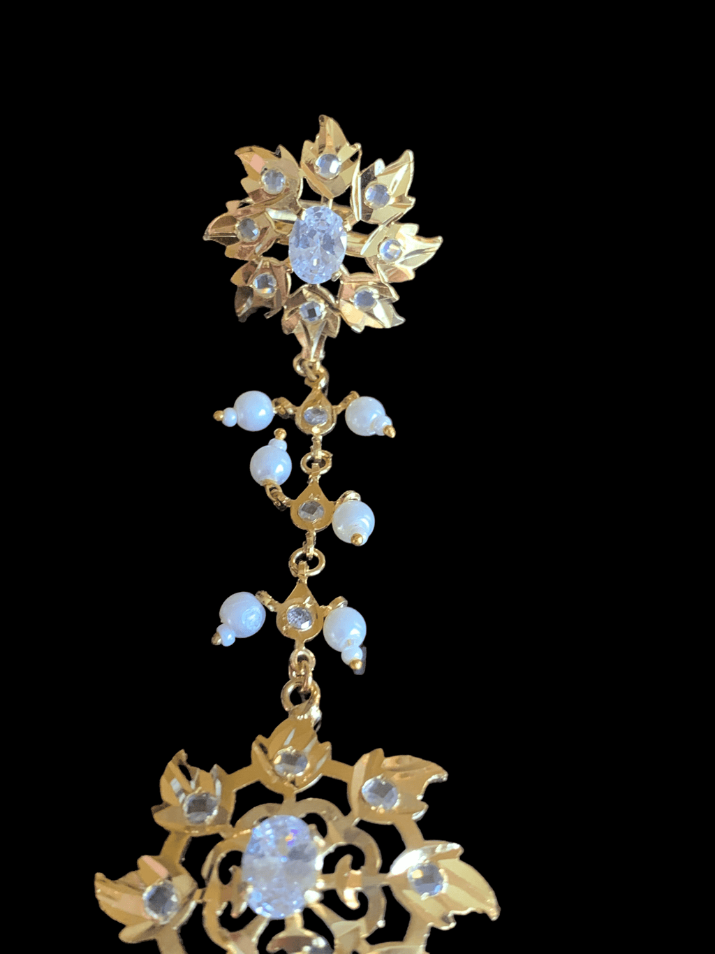 HP2 Nihala Hyderabadi haath Phool in pearls ( READY TO SHIP )