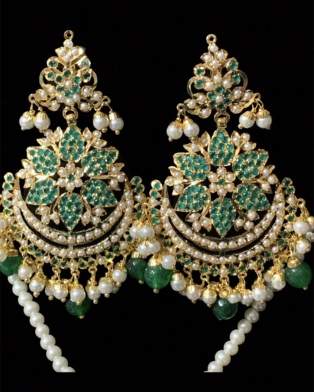 PS464 Mohini pendant set ( green ) ( SHIPS IN 2 WEEKS )