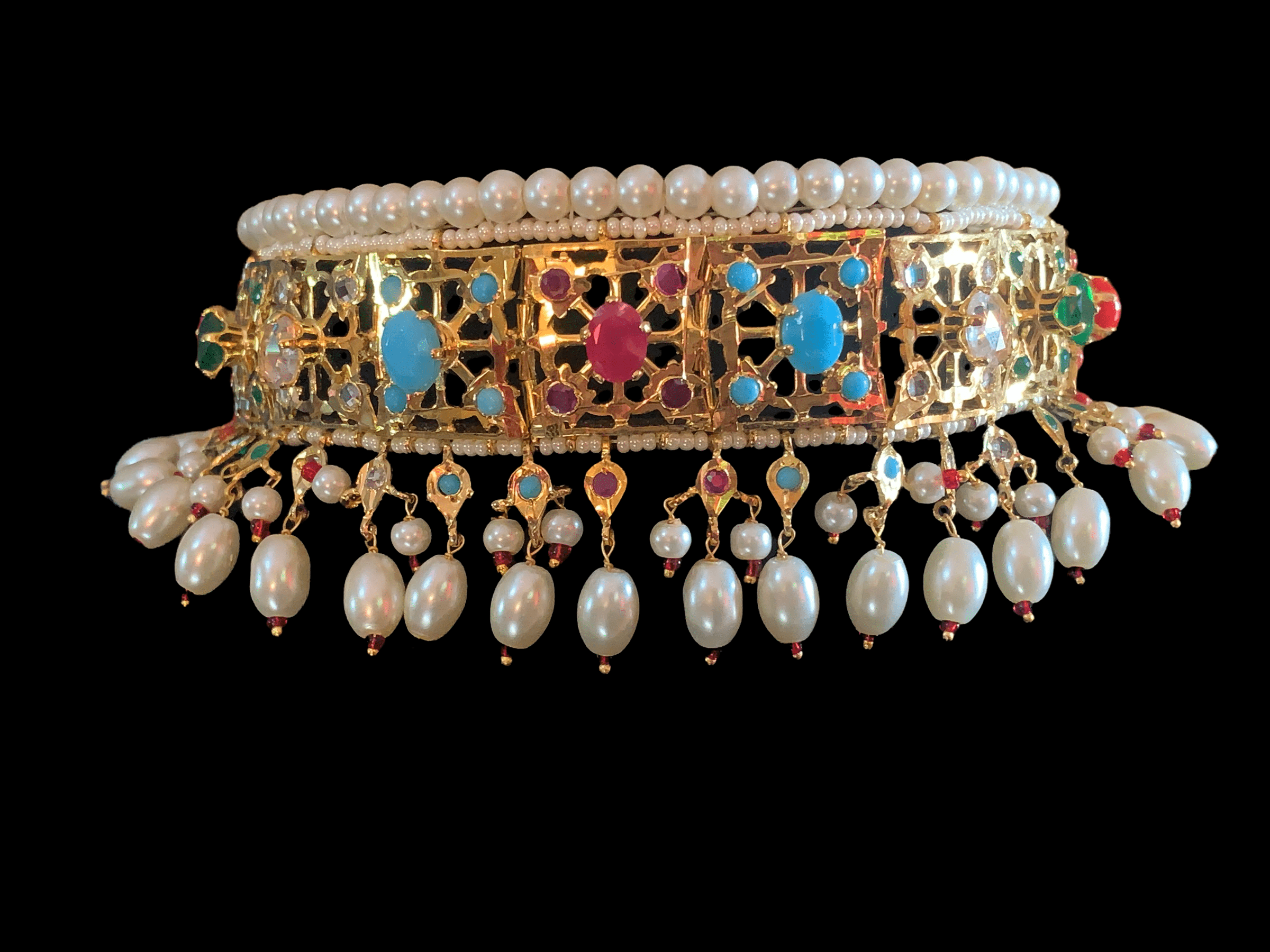 C32 Insia navratan jadavi lacha - choker only ( READY TO SHIP  )