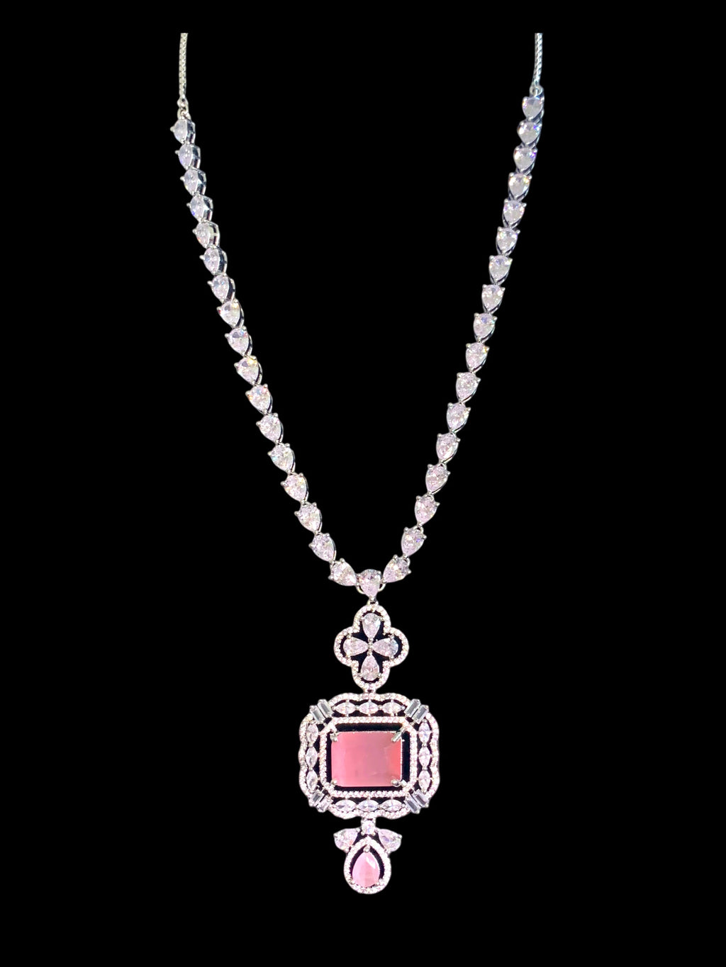 NS503 MISHA silver plated necklace with earrings ( READY TO SHIP )