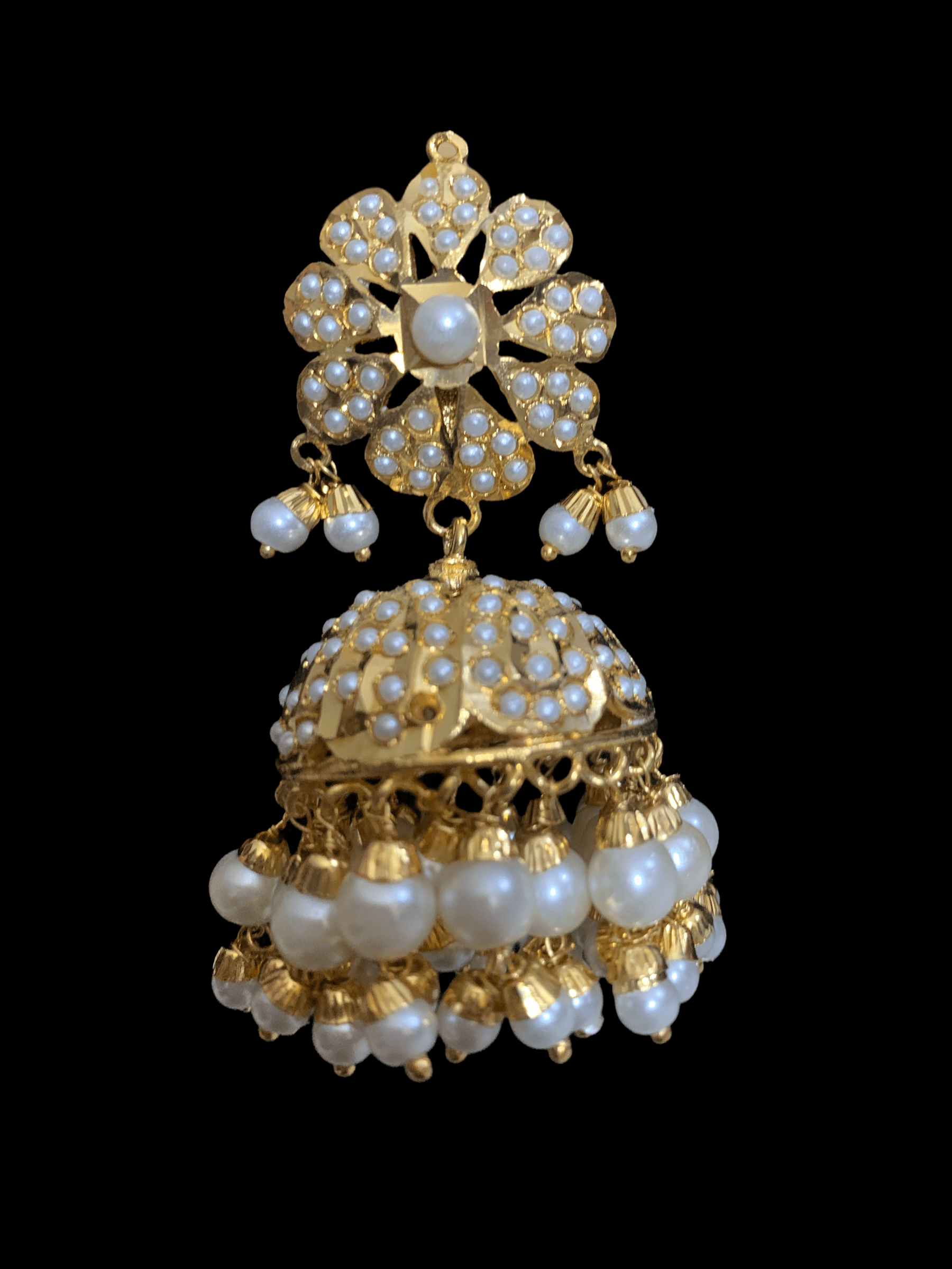 NS66 Rashmika Punjabi jadau necklace with jhumka ( READY TO SHIP )