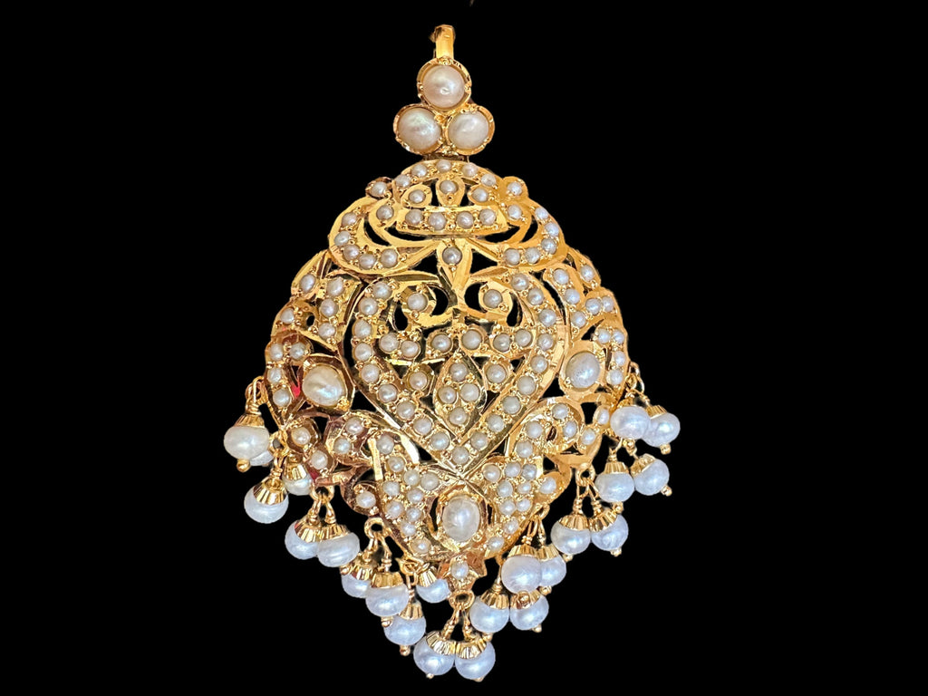 Fresh water pearl gold plated silver pendant set  ( READY TO SHIP )