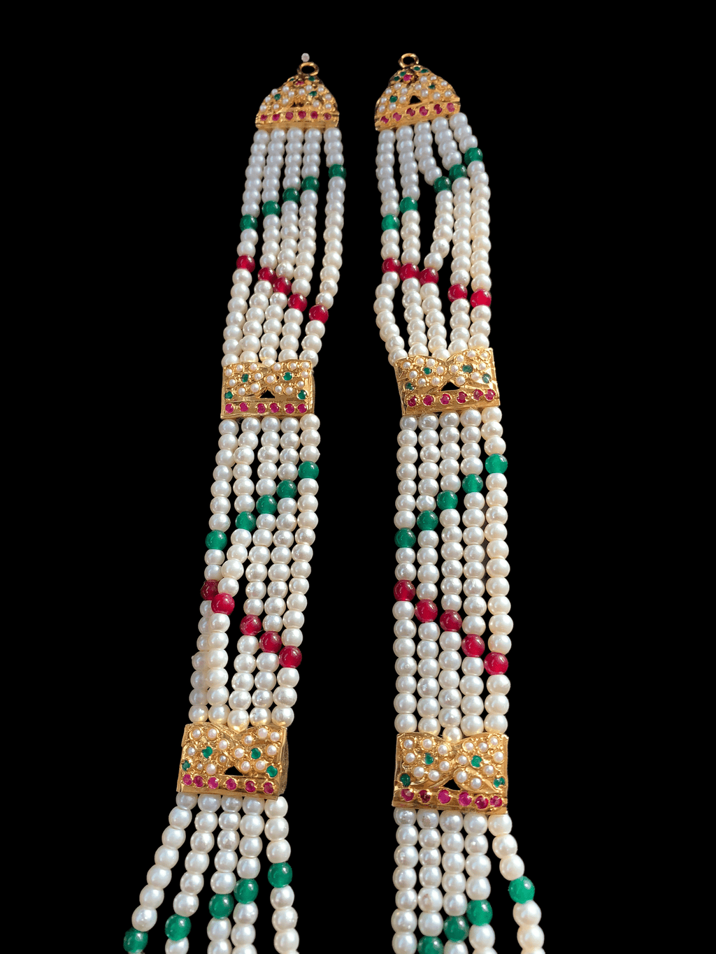 LN151 Azya punjabi Jadau Rani haar in pearls ( SHIPS IN 4 WEEKS )