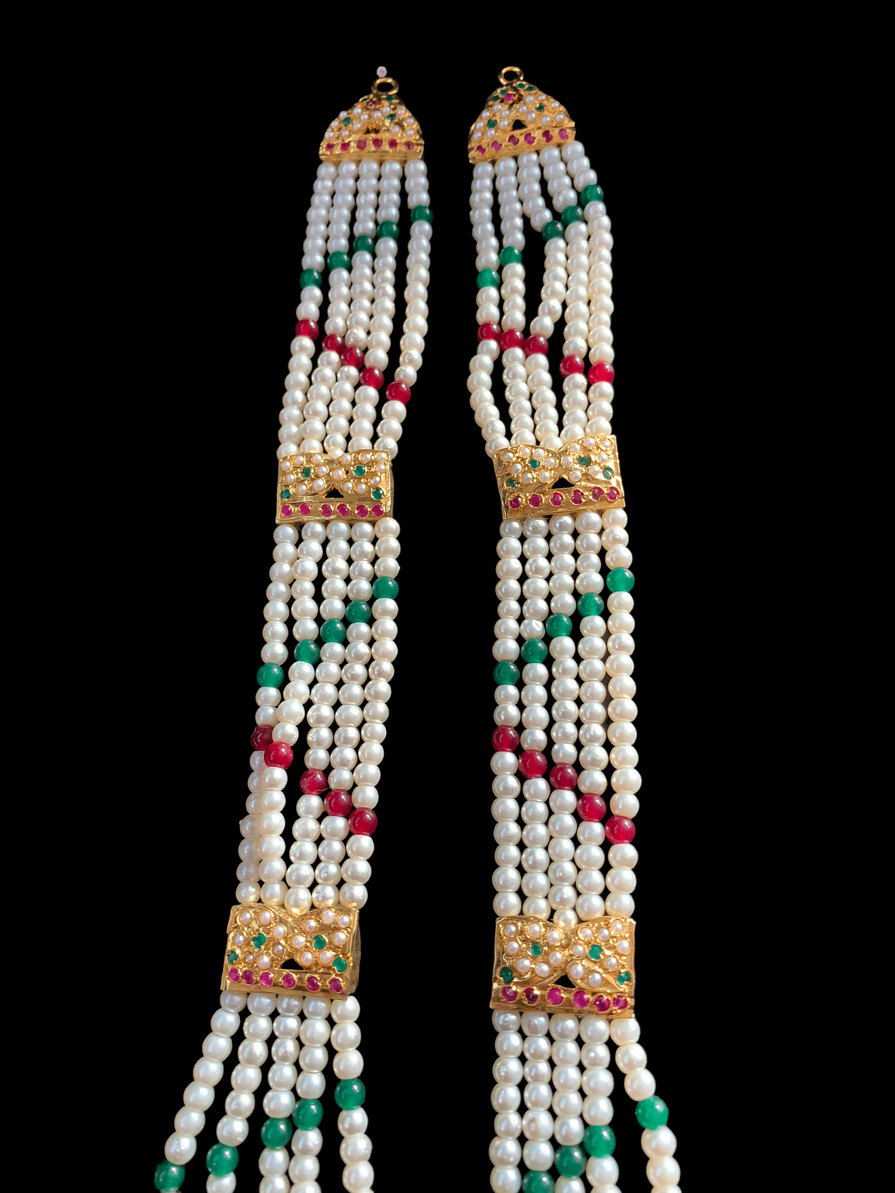 LN151 Azya punjabi Jadau Rani haar in pearls ( SHIPS IN 4 WEEKS )