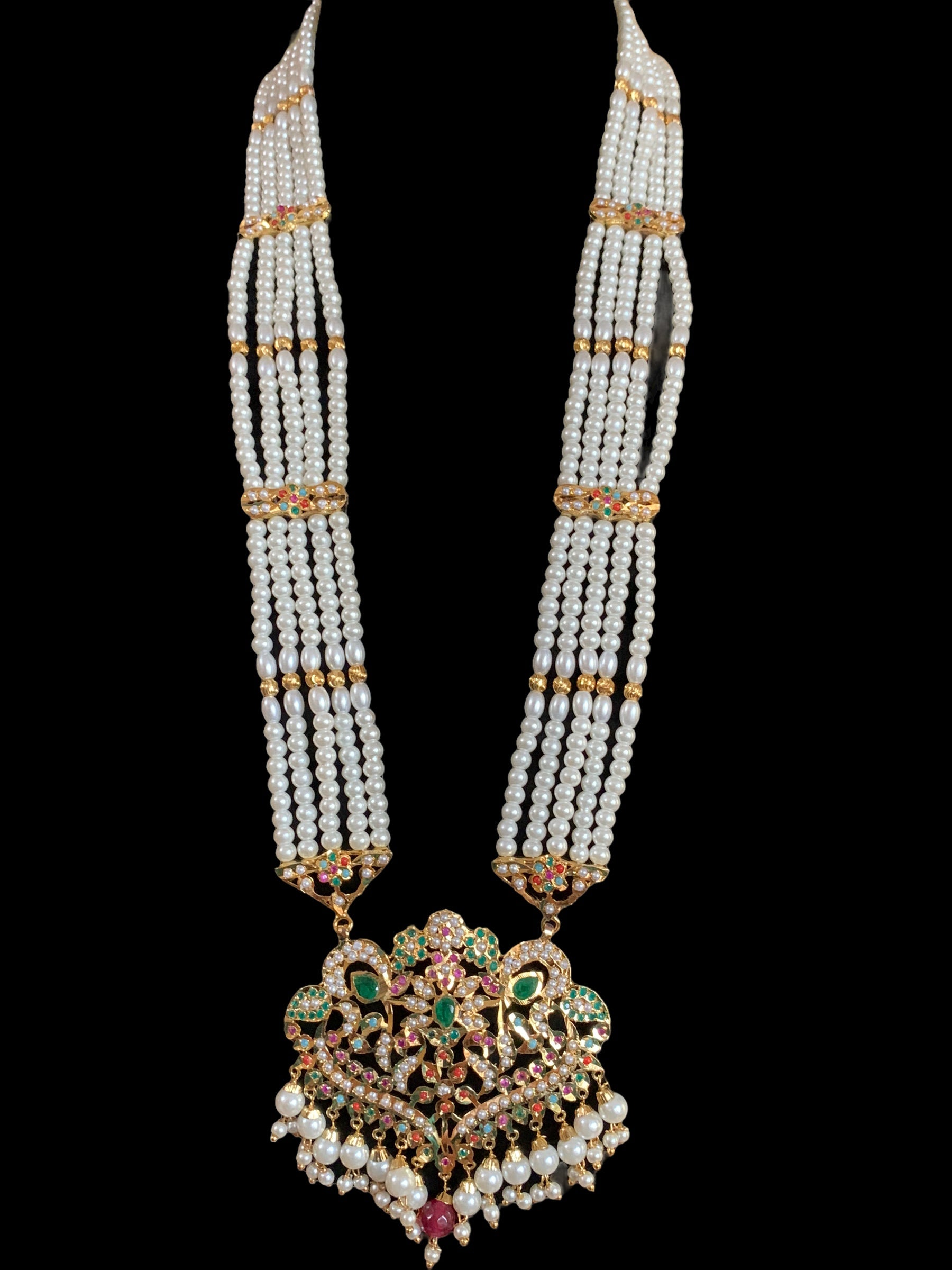 LN169 Neeli jadau rani haar in Navratan ( SHIPS IN 4 WEEKS  )